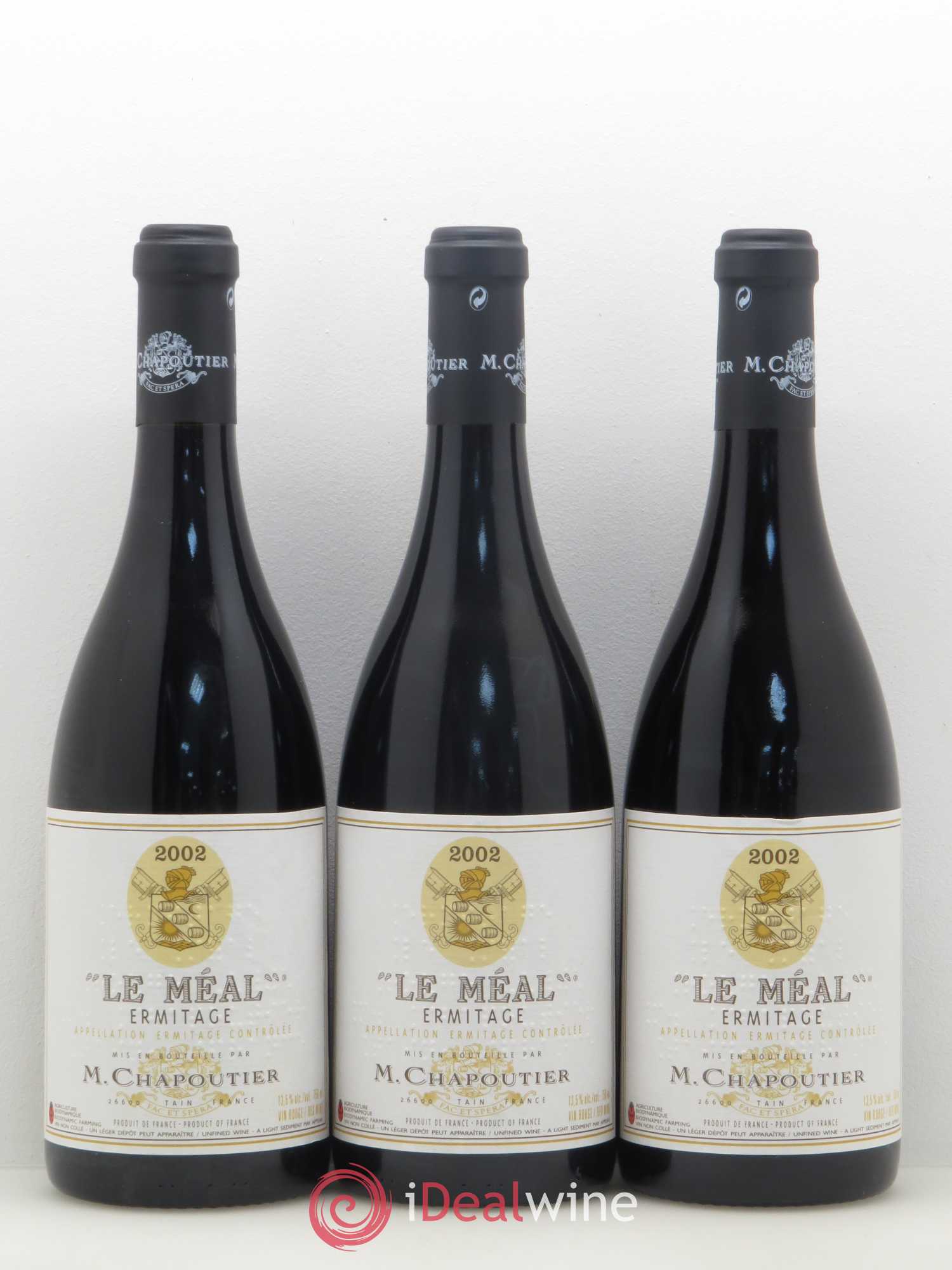 Hermitage Ermitage Le Méal Chapoutier 2002 - Lot de 3 bouteilles - 0