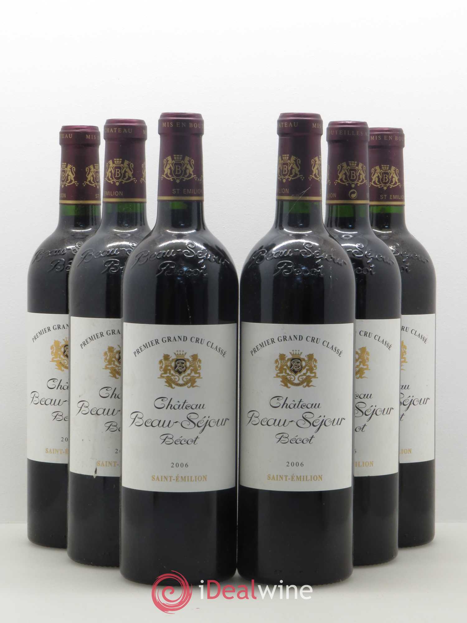 Château Beau-Séjour Bécot 1er Grand Cru Classé B 2006 - Lot de 6 bouteilles - 0