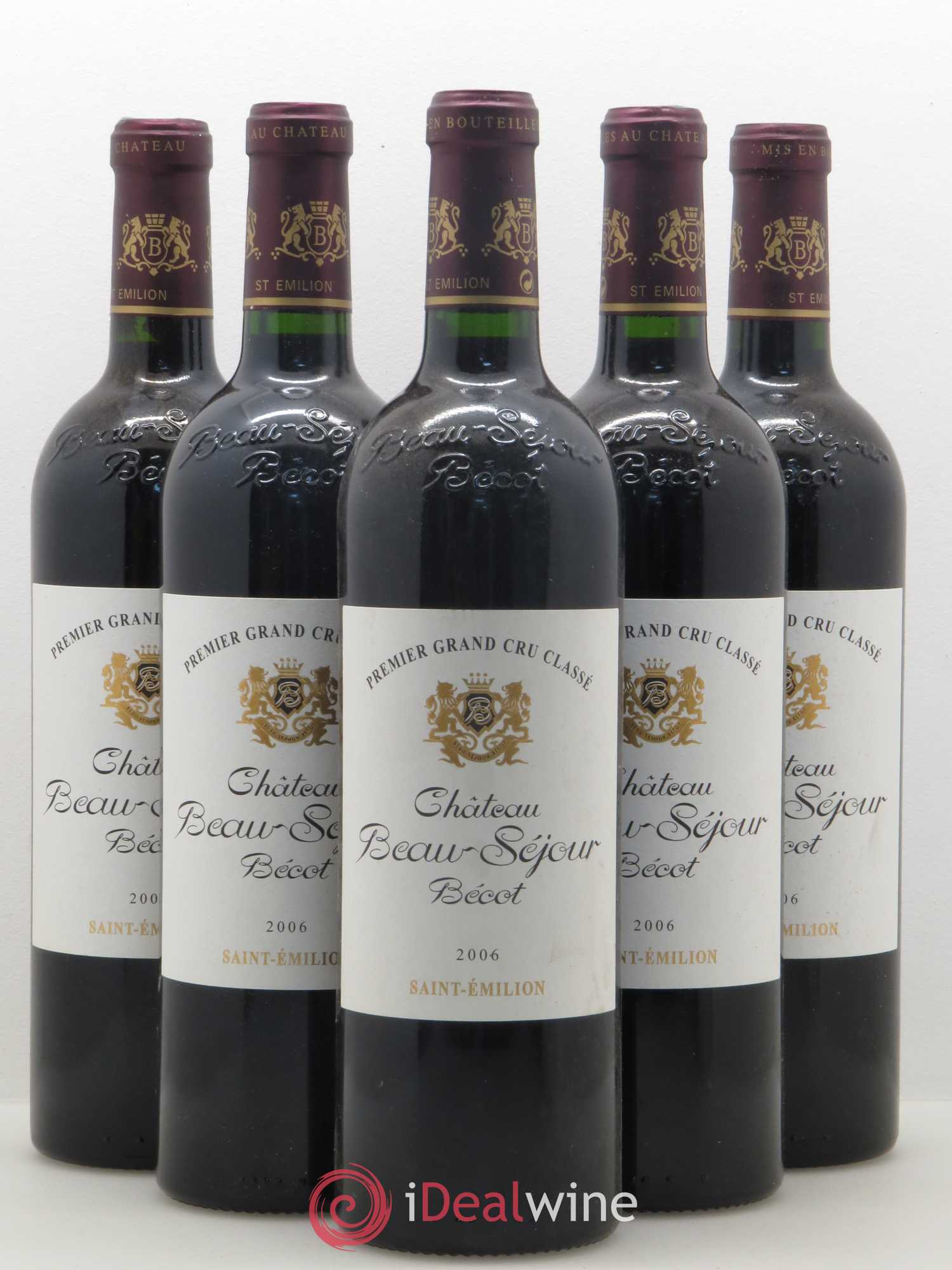 Château Beau-Séjour Bécot 1er Grand Cru Classé B 2006 - Lot de 5 bouteilles - 0