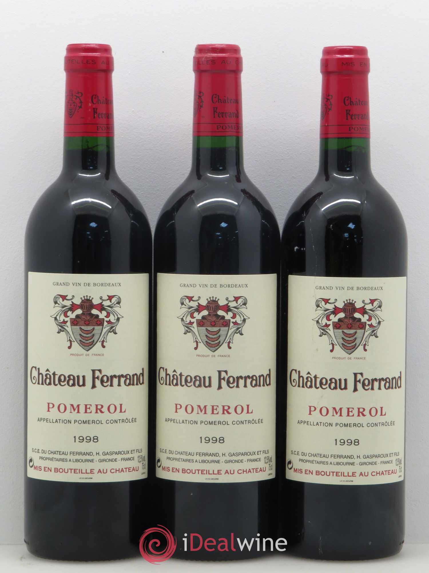 Château Ferrand 1998 - Lot de 3 bouteilles - 0