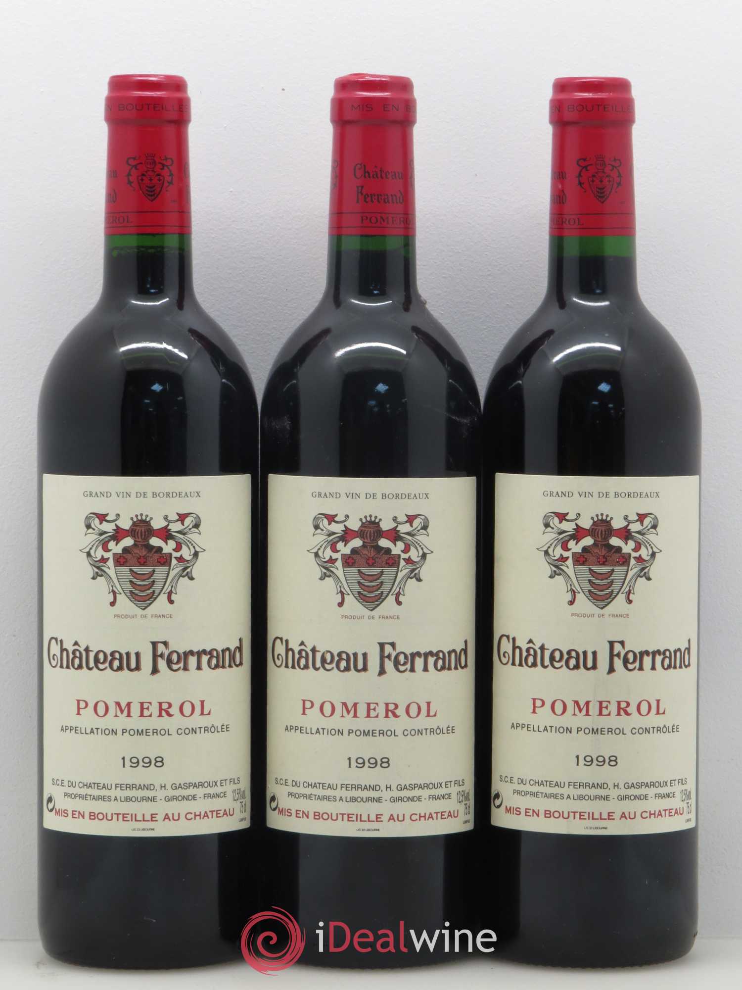 Château Ferrand 1998 - Lot de 3 bouteilles - 0
