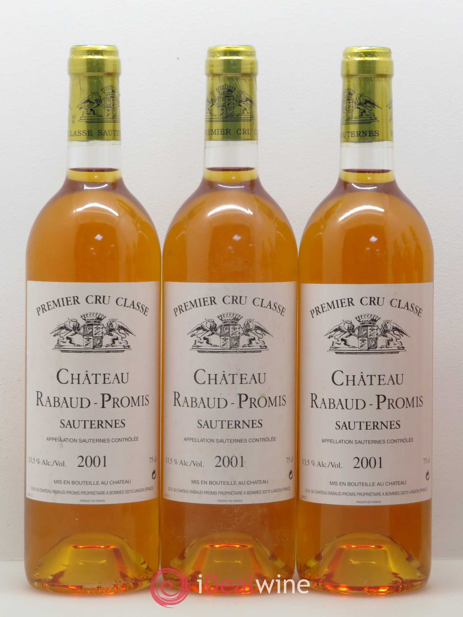 Château Rabaud Promis 1er Grand Cru Classé 2001 - Lotto di 6 bottiglie - 1