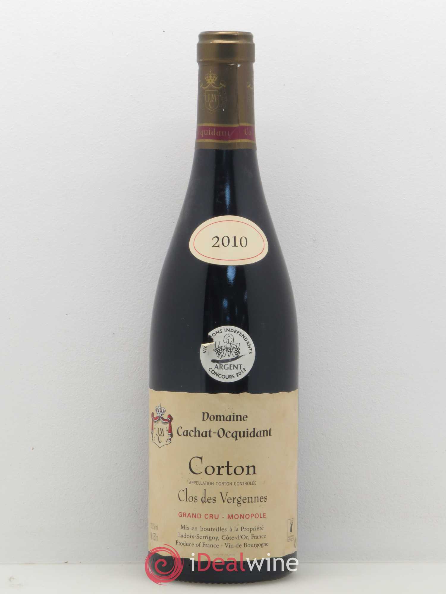 Corton Grand Cru Clos des Vergennes Cachat Ocquidant 2010 - Posten von 1 Flasche - 0