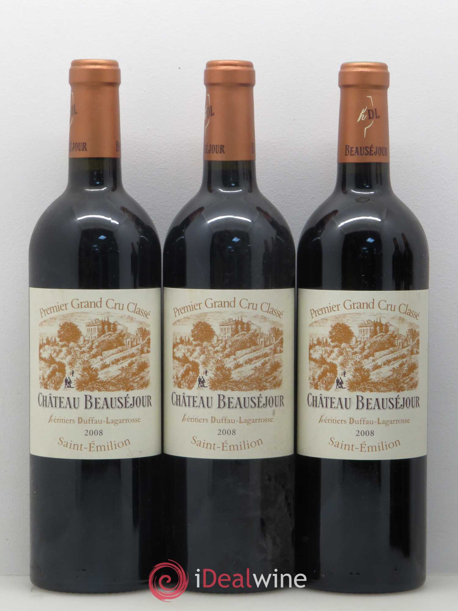 Château Beauséjour (Duffau-Lagarrosse) 1er Grand Cru Classé B 2008 - Lot de 5 bouteilles - 1