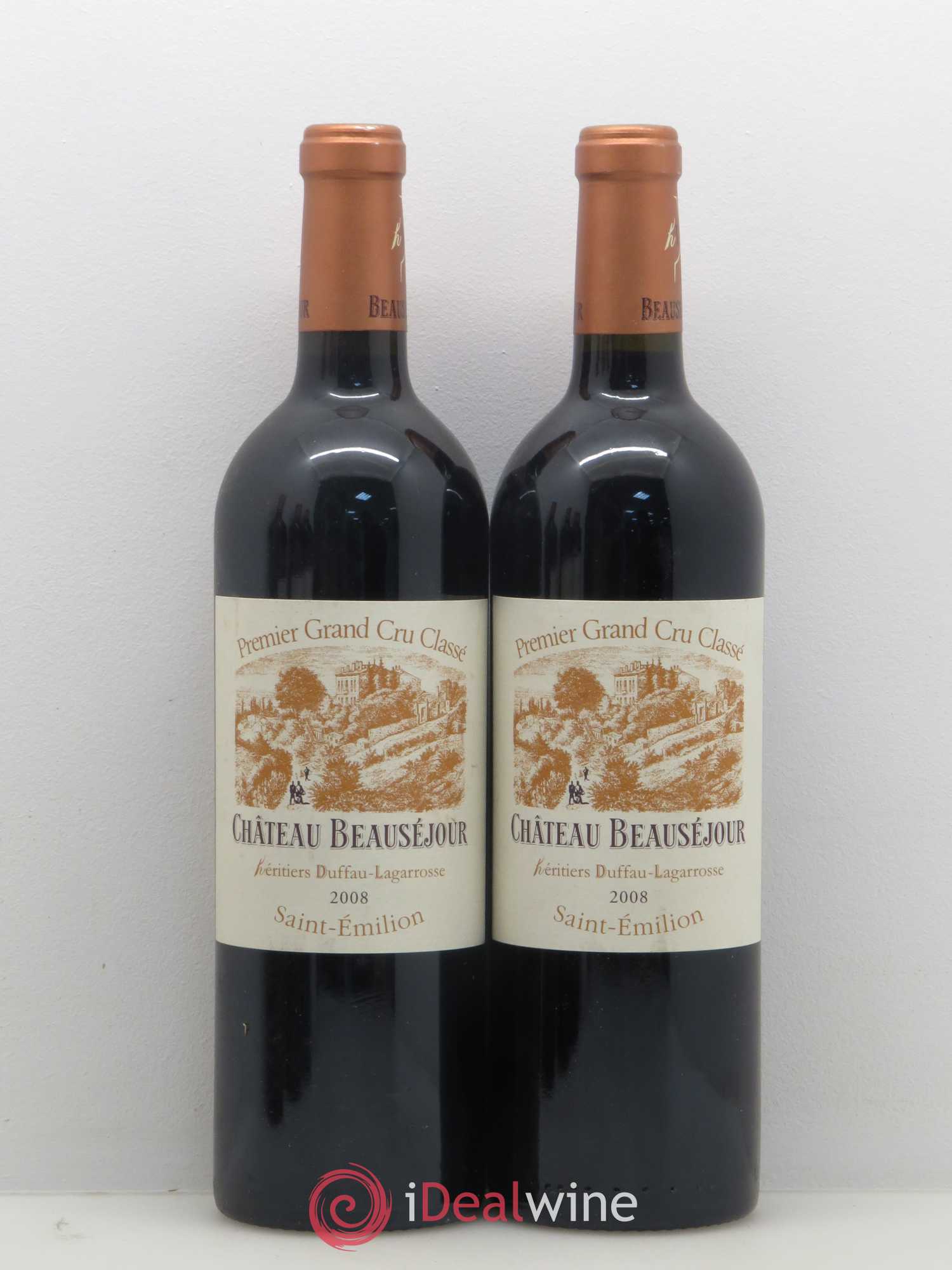 Château Beauséjour (Duffau-Lagarrosse) 1er Grand Cru Classé B 2008 - Lot de 5 bouteilles - 2