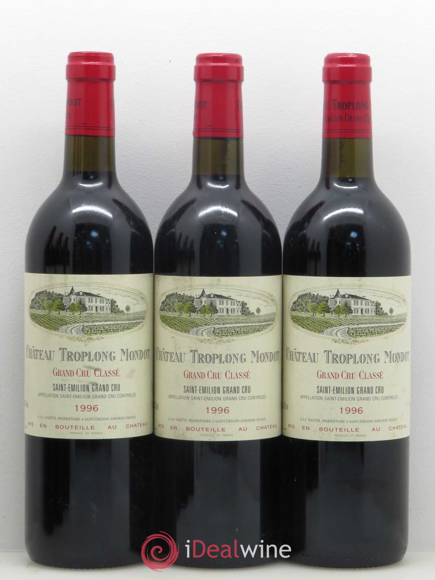 Château Troplong Mondot 1er Grand Cru Classé B 1996 - Lot de 6 bouteilles - 1