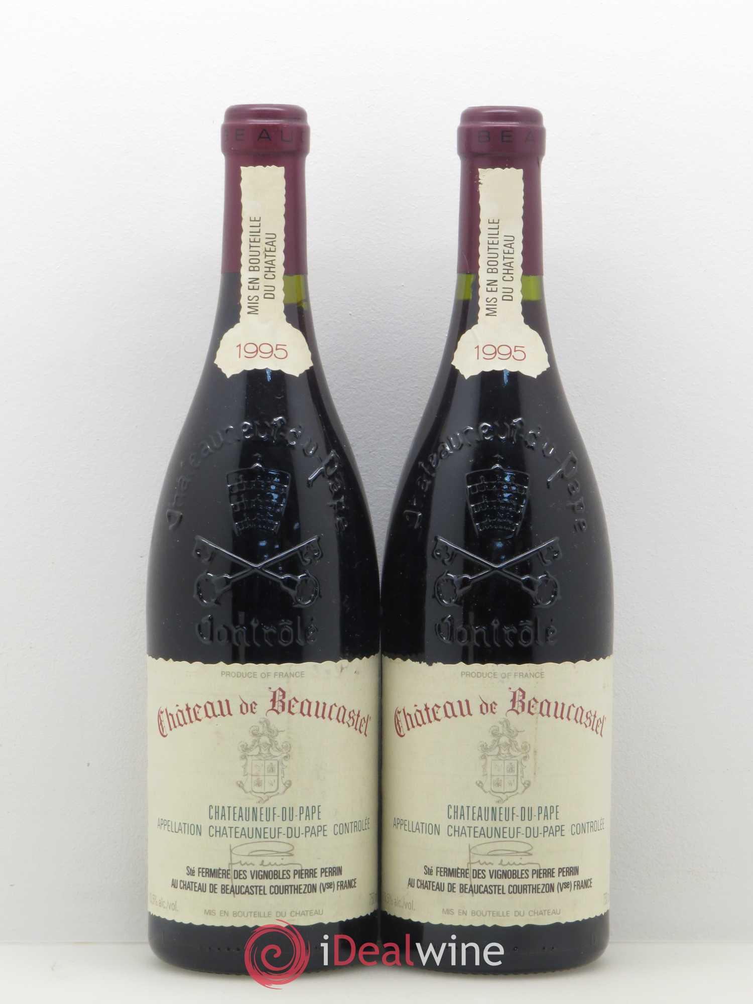 Châteauneuf-du-Pape Château de Beaucastel Famille Perrin 1995 - Lot de 2 bouteilles - 0
