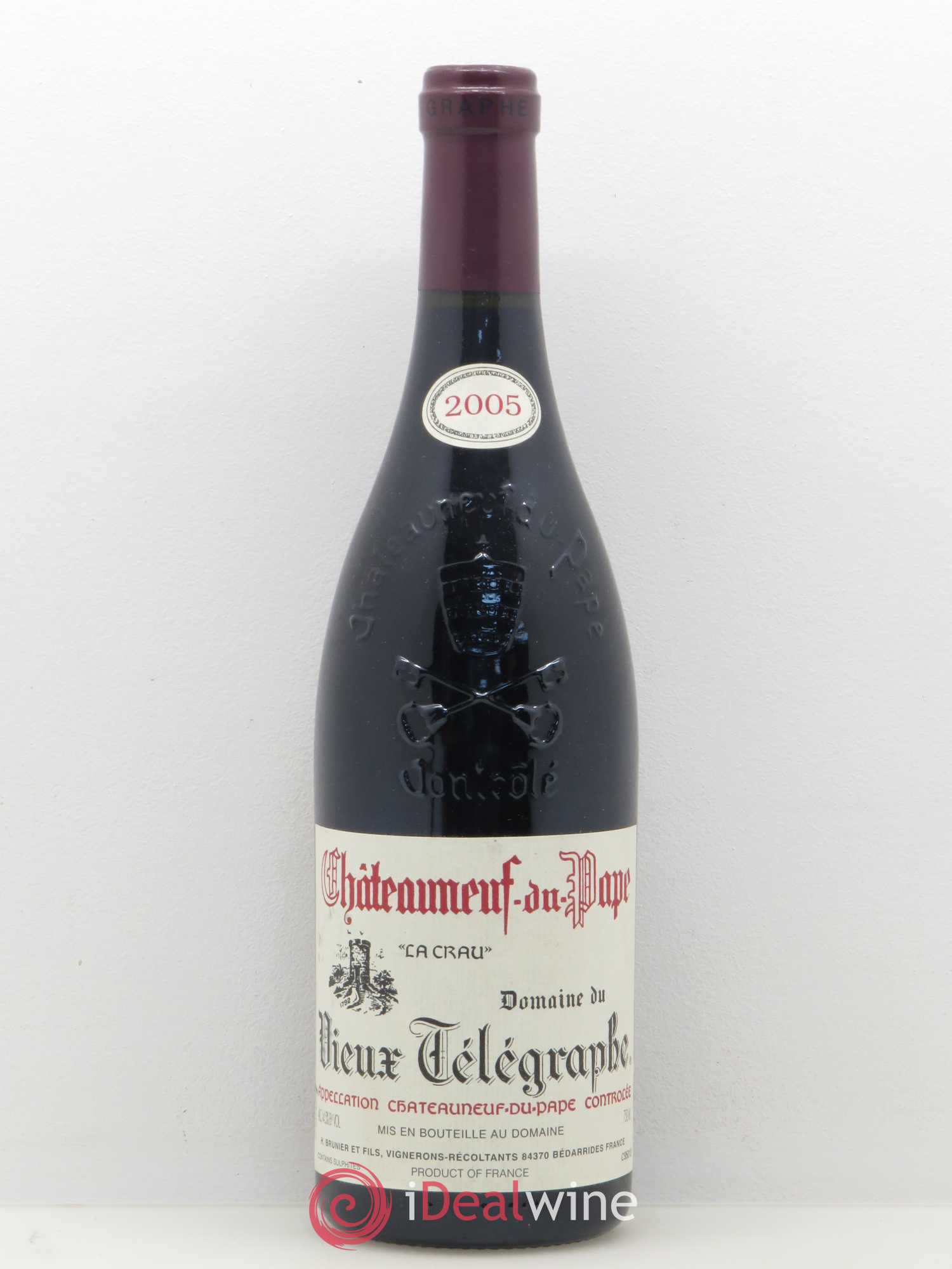 Châteauneuf-du-Pape Vieux Télégraphe (Domaine du) Vignobles Brunier 2005 - Lot de 1 bouteille - 0