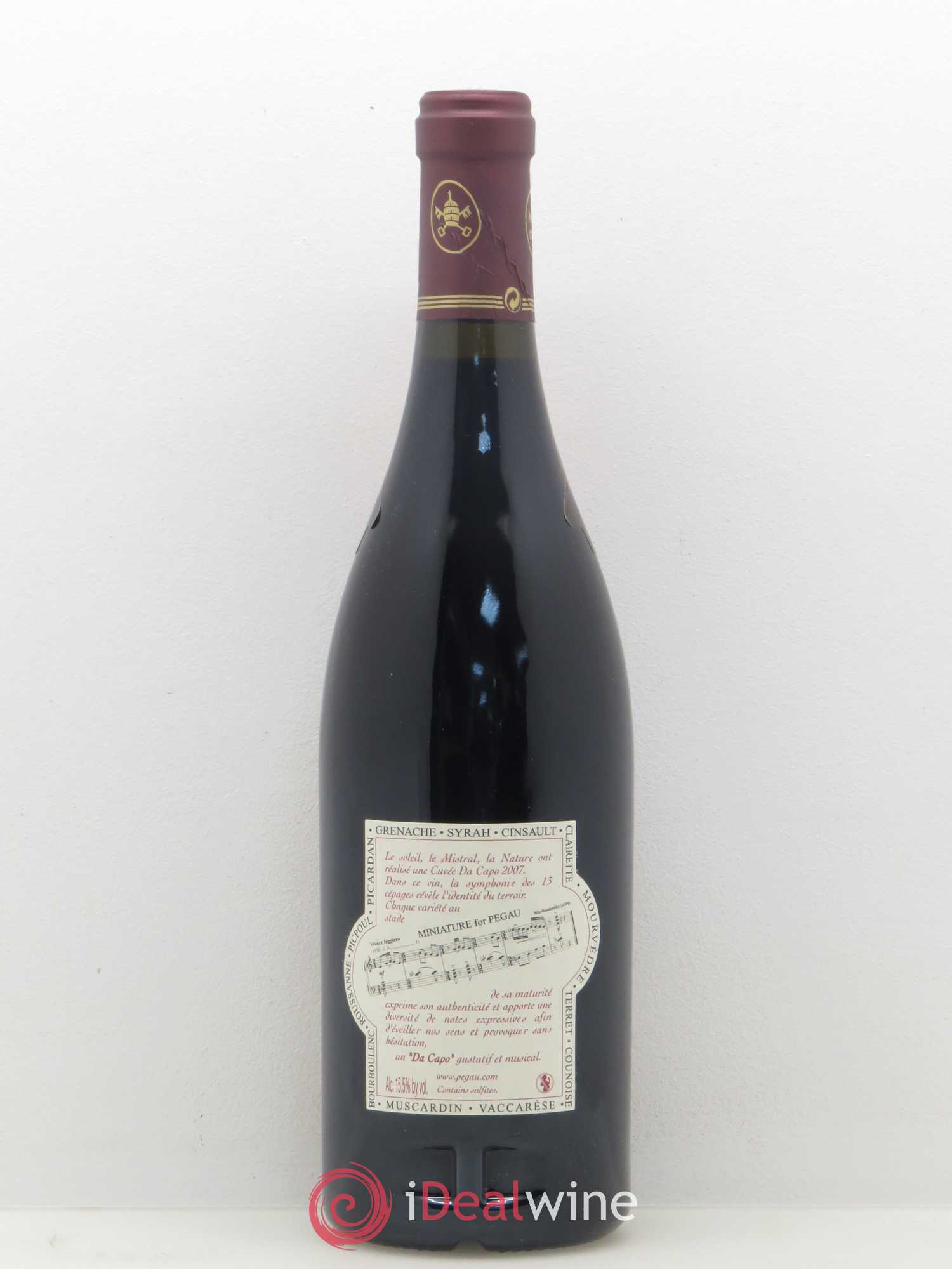 Châteauneuf-du-Pape Domaine du Pégau Cuvée Da Capo Paul et Laurence Féraud 2007 - Lot de 1 bouteille - 1