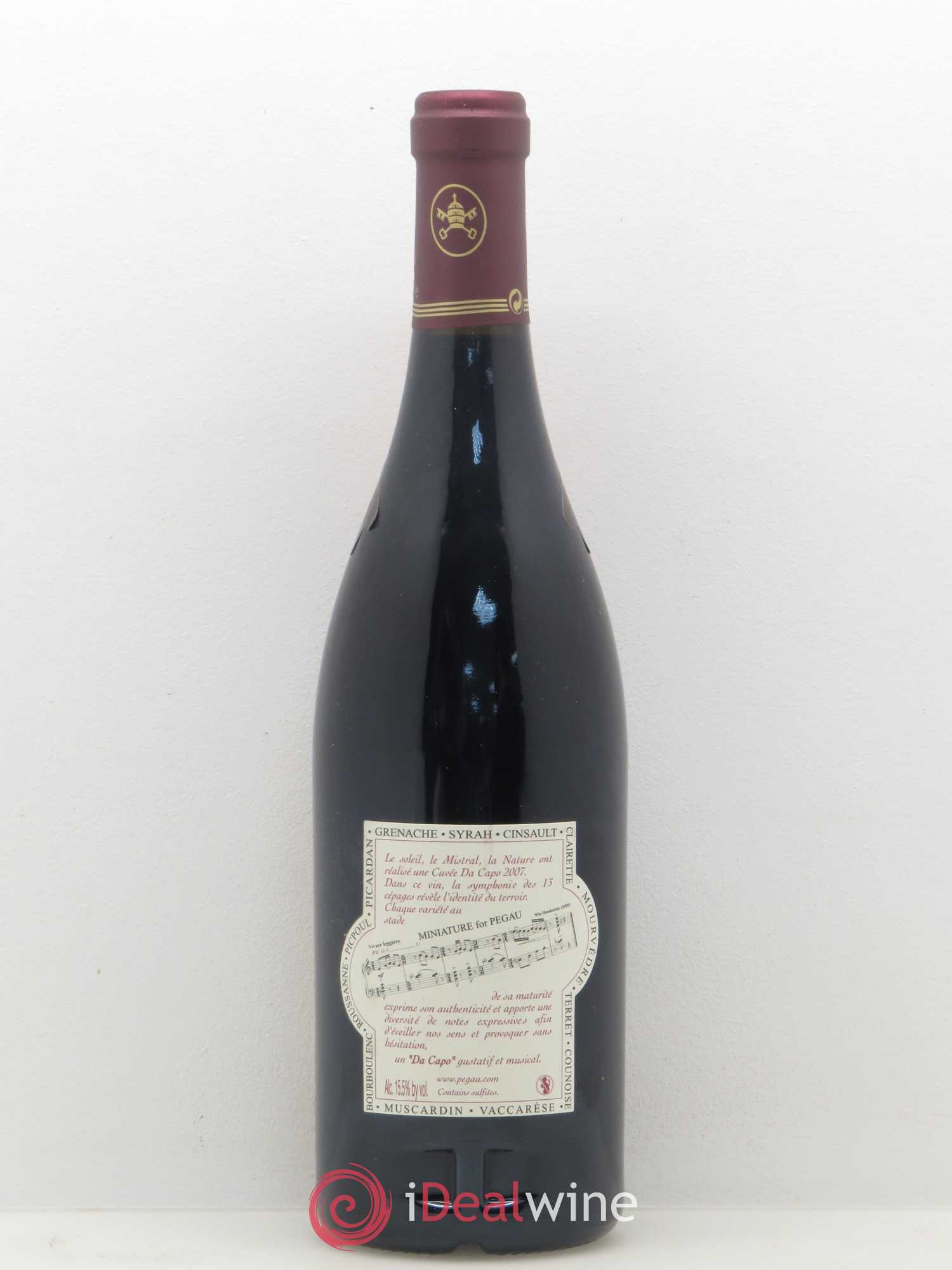 Châteauneuf-du-Pape Domaine du Pégau Cuvée Da Capo Paul et Laurence Féraud 2007 - Lot de 1 bouteille - 1