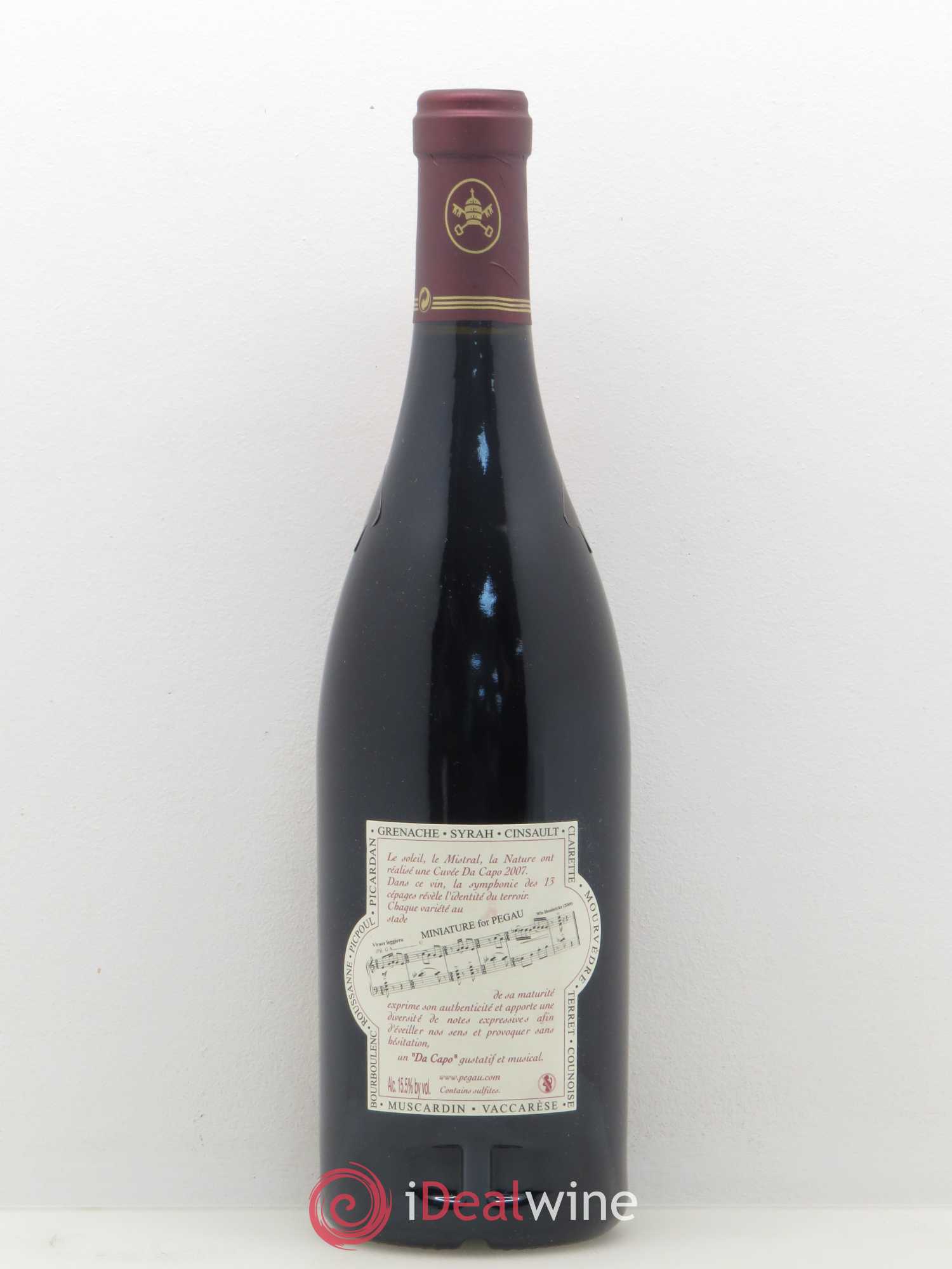 Châteauneuf-du-Pape Domaine du Pégau Cuvée Da Capo Paul et Laurence Féraud 2007 - Lot de 1 bouteille - 1