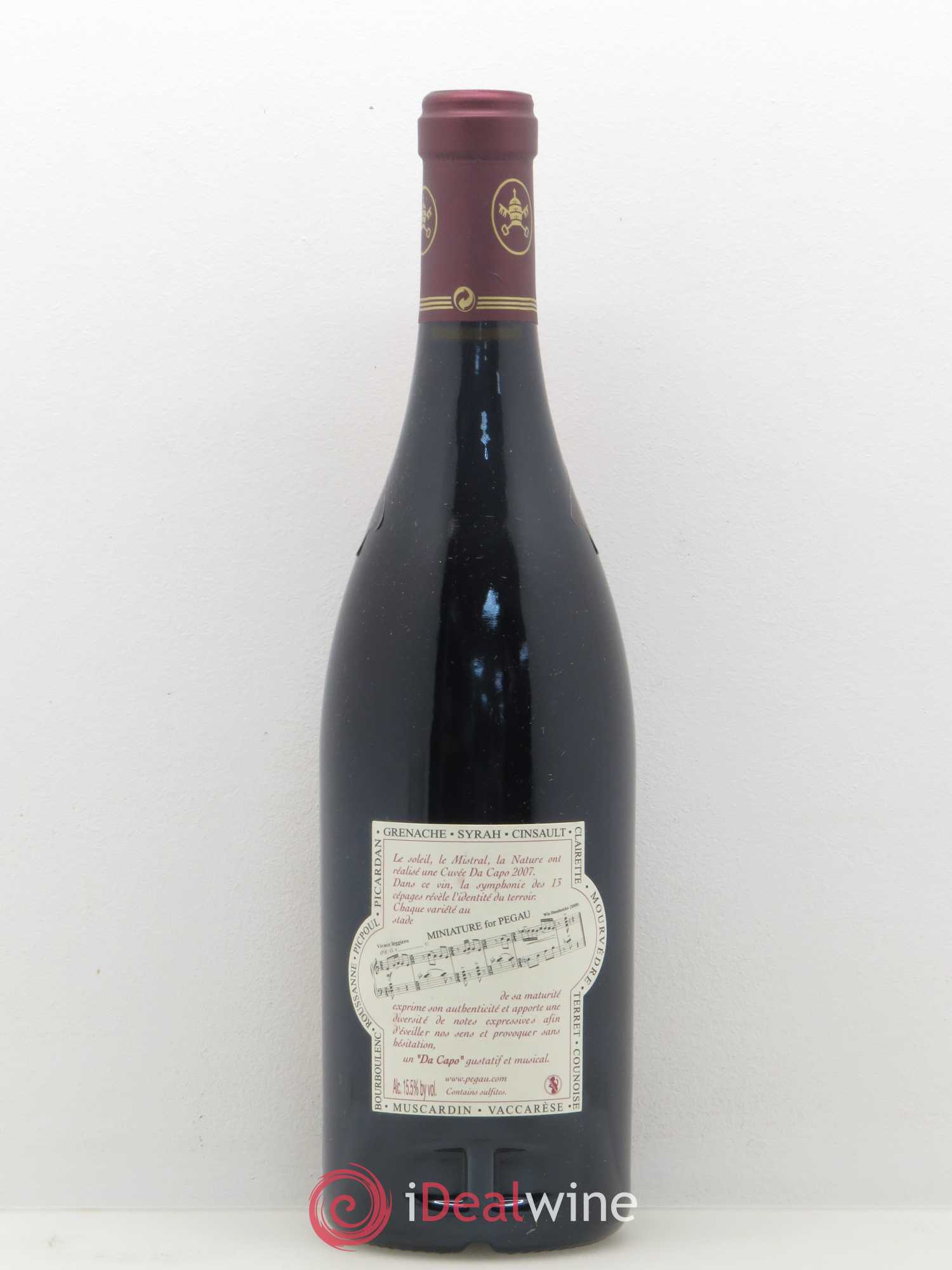 Châteauneuf-du-Pape Domaine du Pégau Cuvée Da Capo Paul et Laurence Féraud 2007 - Lot de 1 bouteille - 1
