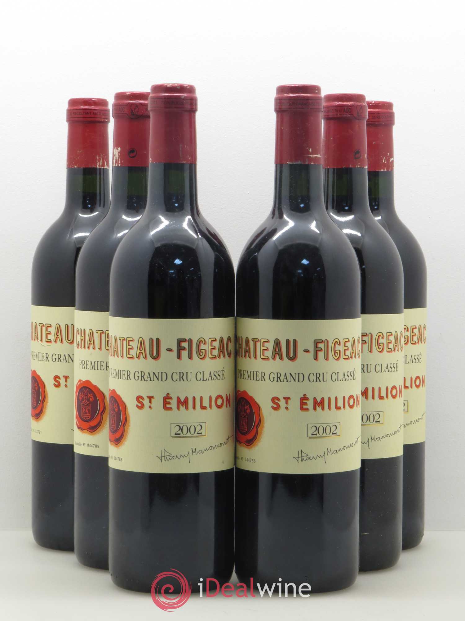 Château Figeac 1er Grand Cru Classé A 2002 - Lot de 6 bouteilles - 0