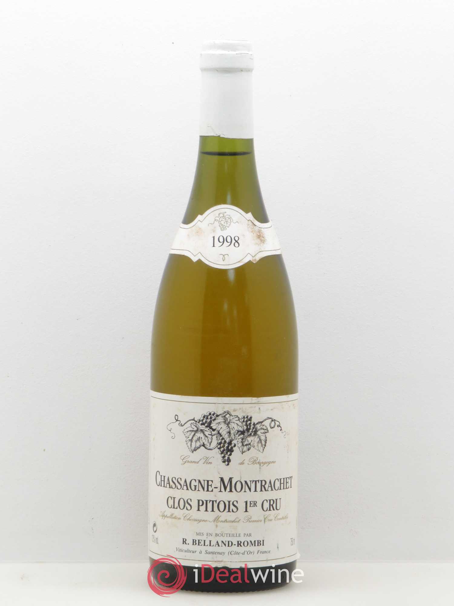 Chassagne-Montrachet 1er Cru Clos Pitois Domaine Belland-Rombi 1998 - Posten von 1 Flasche - 0