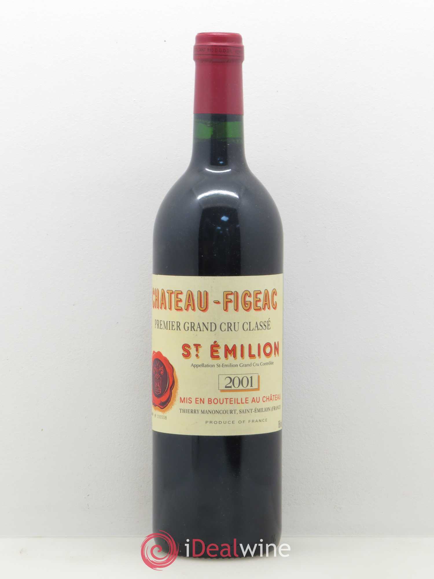 Château Figeac 1er Grand Cru Classé A 2001 - Lot de 1 bouteille - 0