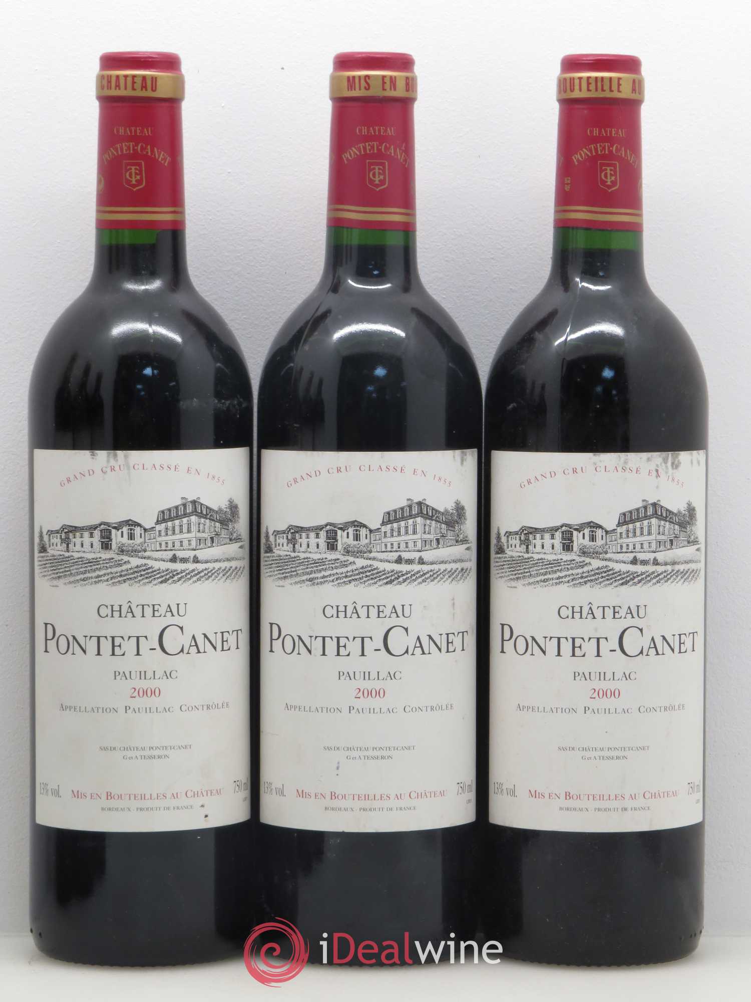 Château Pontet Canet 5ème Grand Cru Classé 2000 - Lot de 6 bouteilles - 1