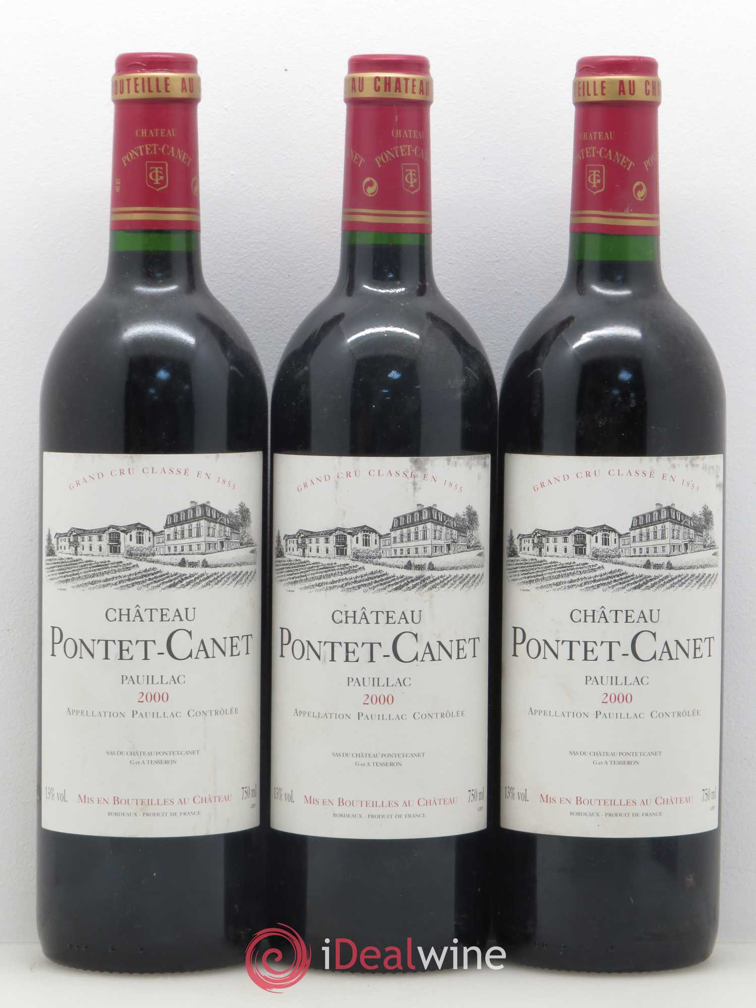 Château Pontet Canet 5ème Grand Cru Classé 2000 - Lot de 6 bouteilles - 2