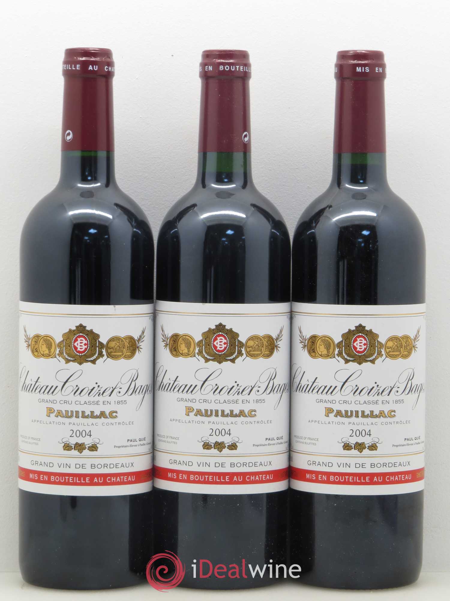 Château Croizet Bages 5ème Grand Cru Classé 2004 - Lot de 6 bouteilles - 1