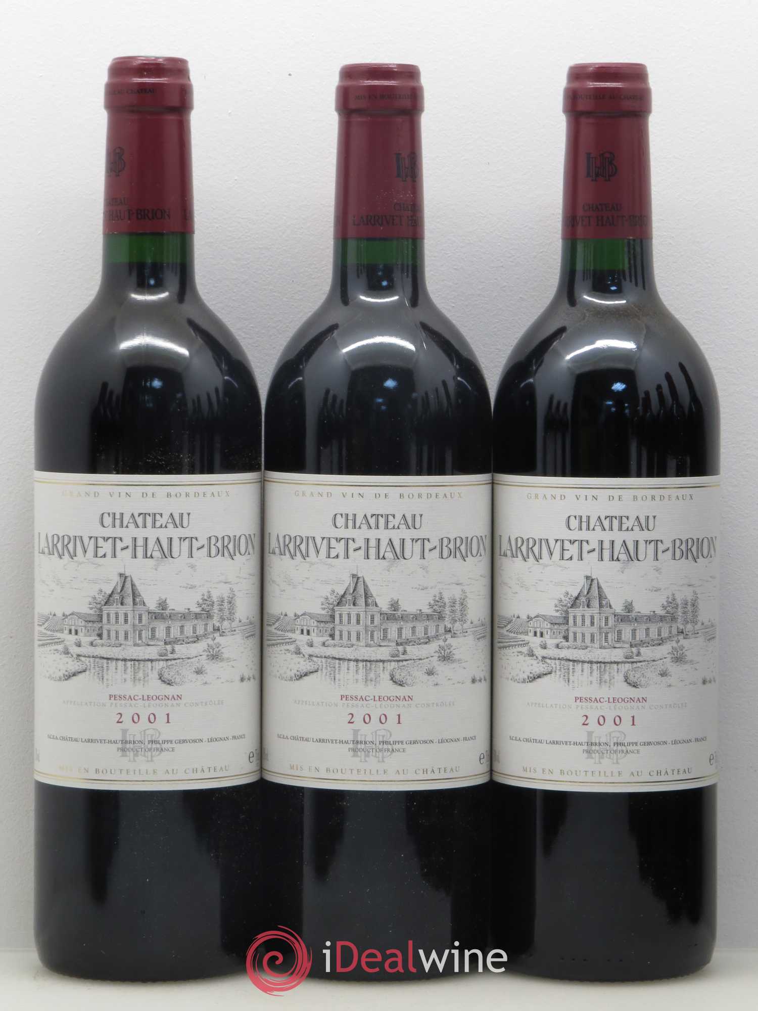 Château Larrivet Haut-Brion 2001 - Lot de 12 bouteilles - 1