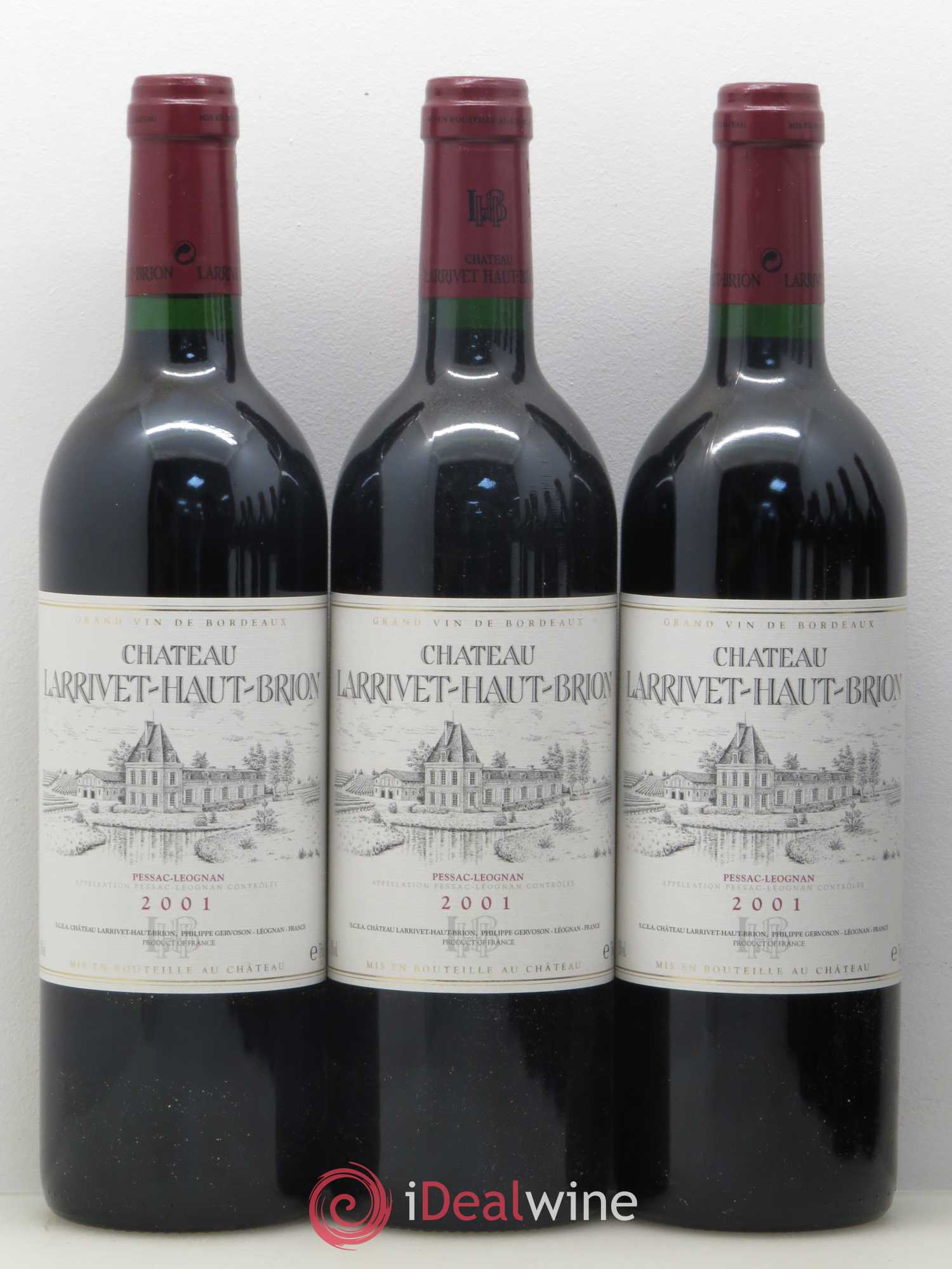 Château Larrivet Haut-Brion 2001 - Lot de 12 bouteilles - 2