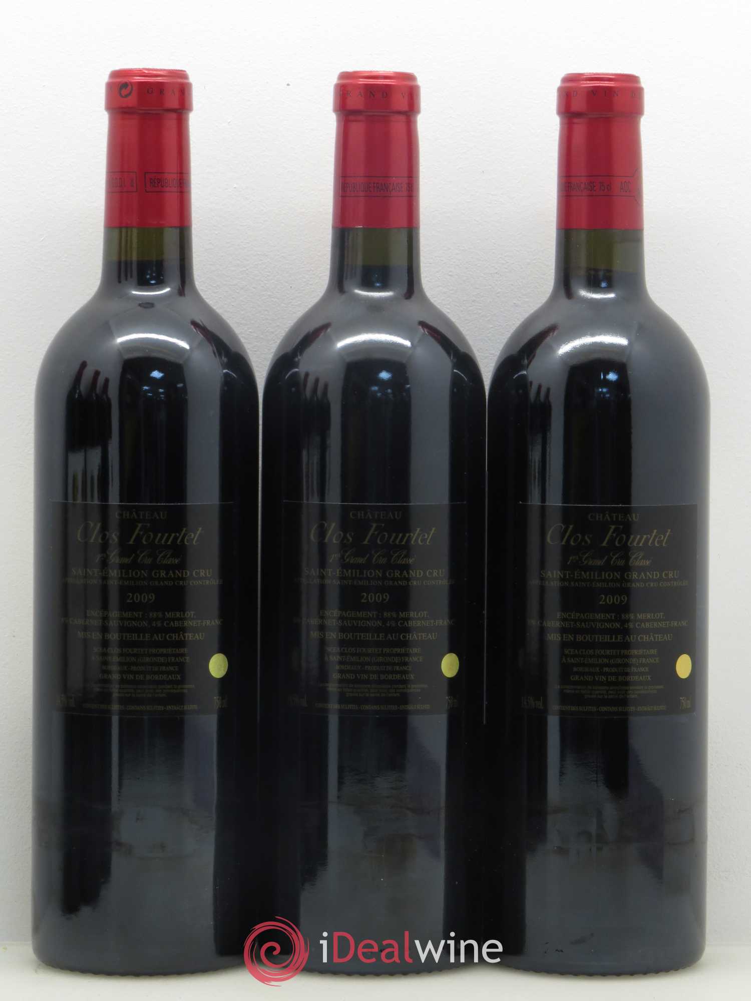 Clos Fourtet 1er Grand Cru Classé B 2009 - Lot de 6 bouteilles - 2