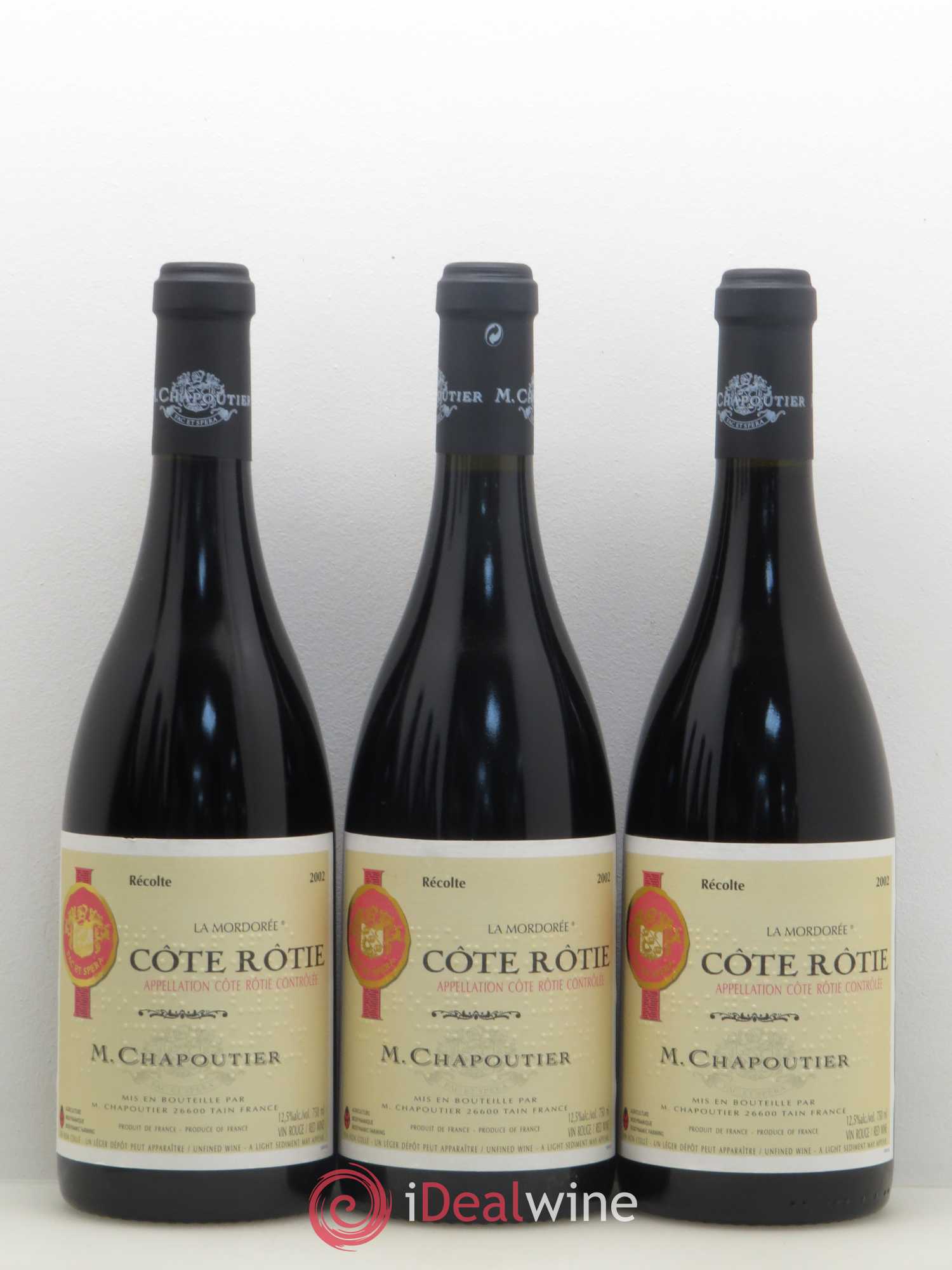 Côte-Rôtie La Mordorée Chapoutier (sans prix de réserve) 2002 - Lot de 6 bouteilles - 1