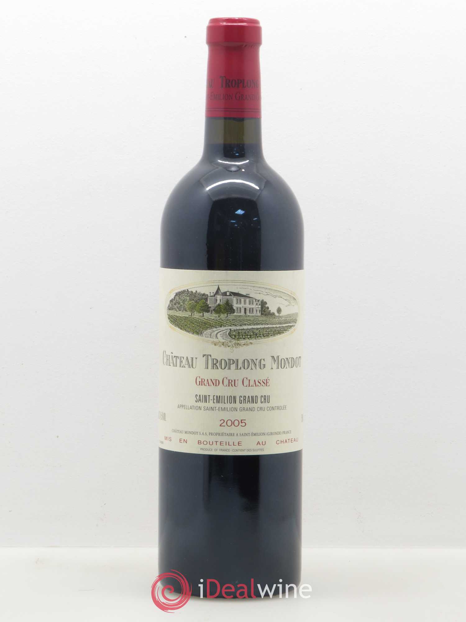 Château Troplong Mondot 1er Grand Cru Classé B 2005 - Lot de 1 bouteille - 0