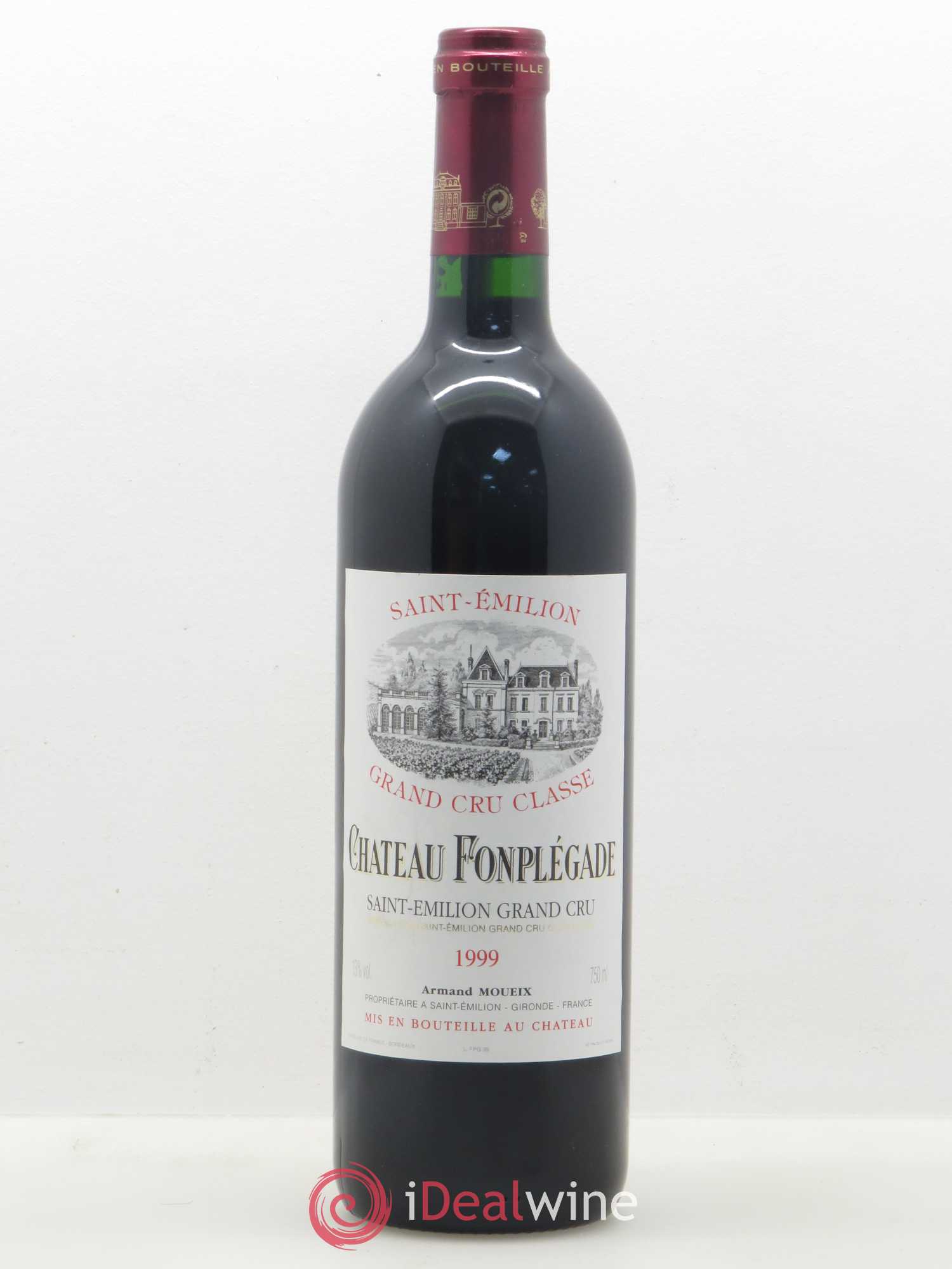 Château Fonplegade Grand Cru Classé 1999 - Lot de 1 bouteille - 0