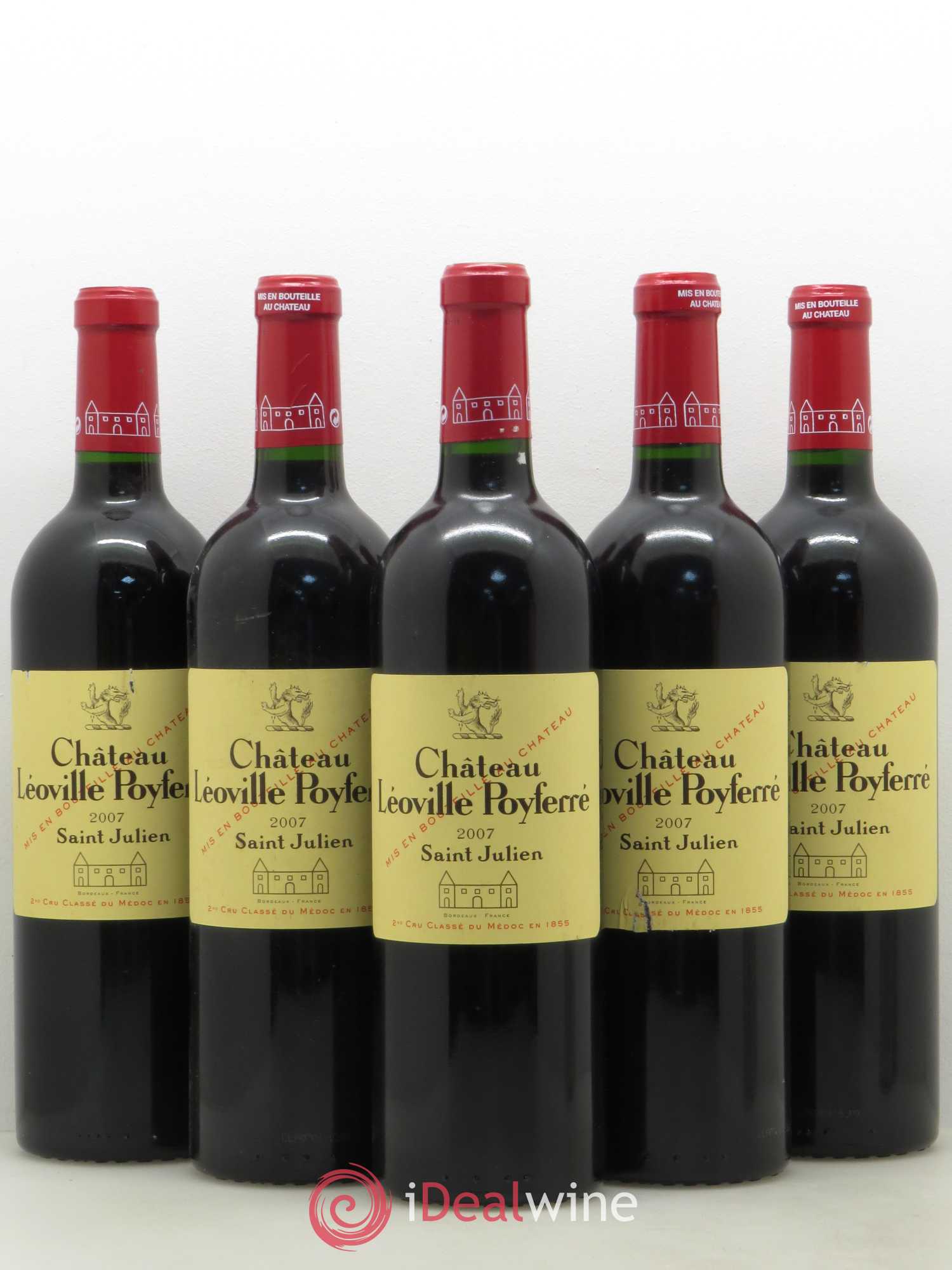 Château Léoville Poyferré 2ème Grand Cru Classé 2007 - Lot de 5 bouteilles - 0