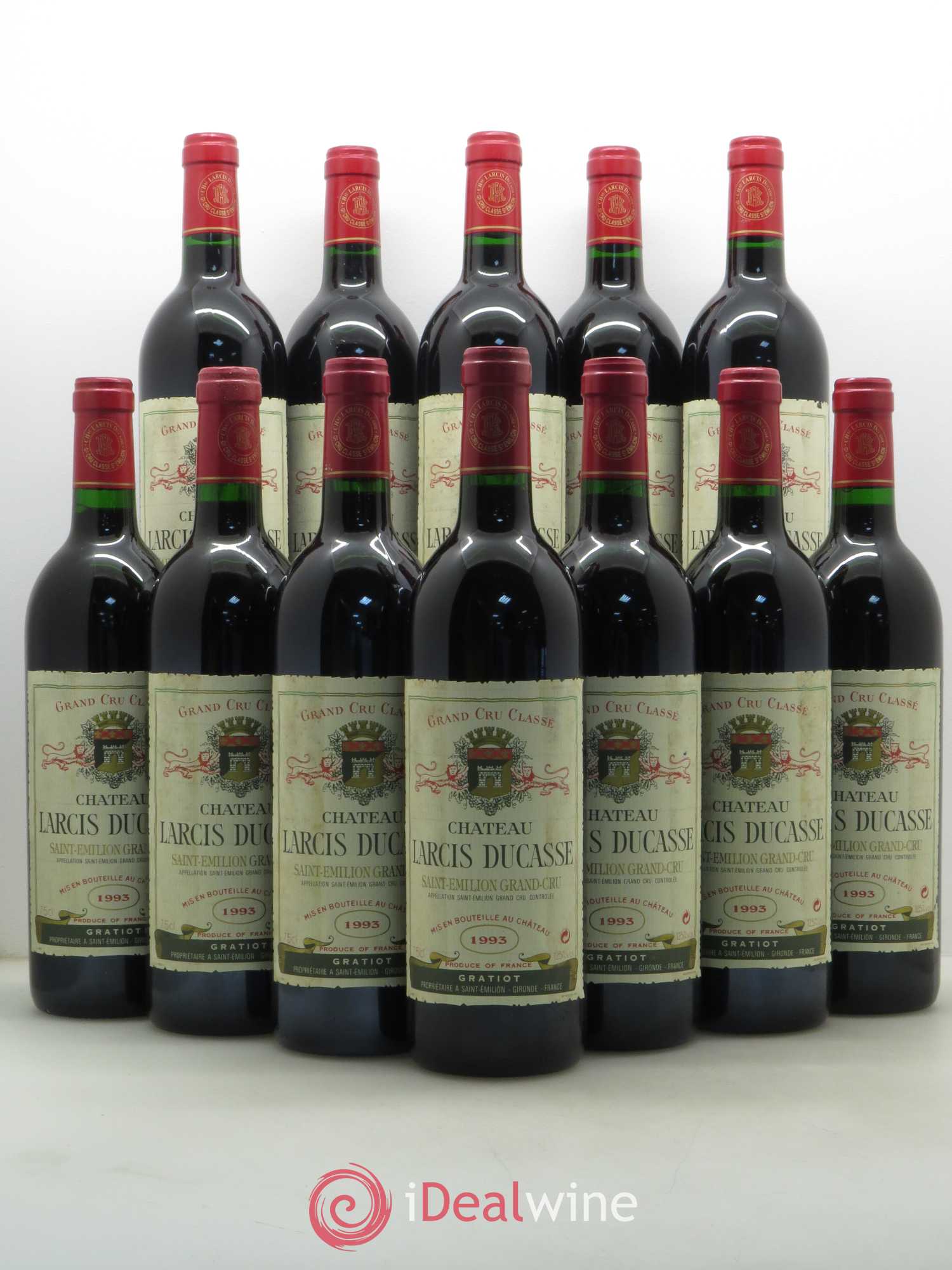 Château Larcis Ducasse 1er Grand Cru Classé B 1993 - Lot de 12 bouteilles - 0