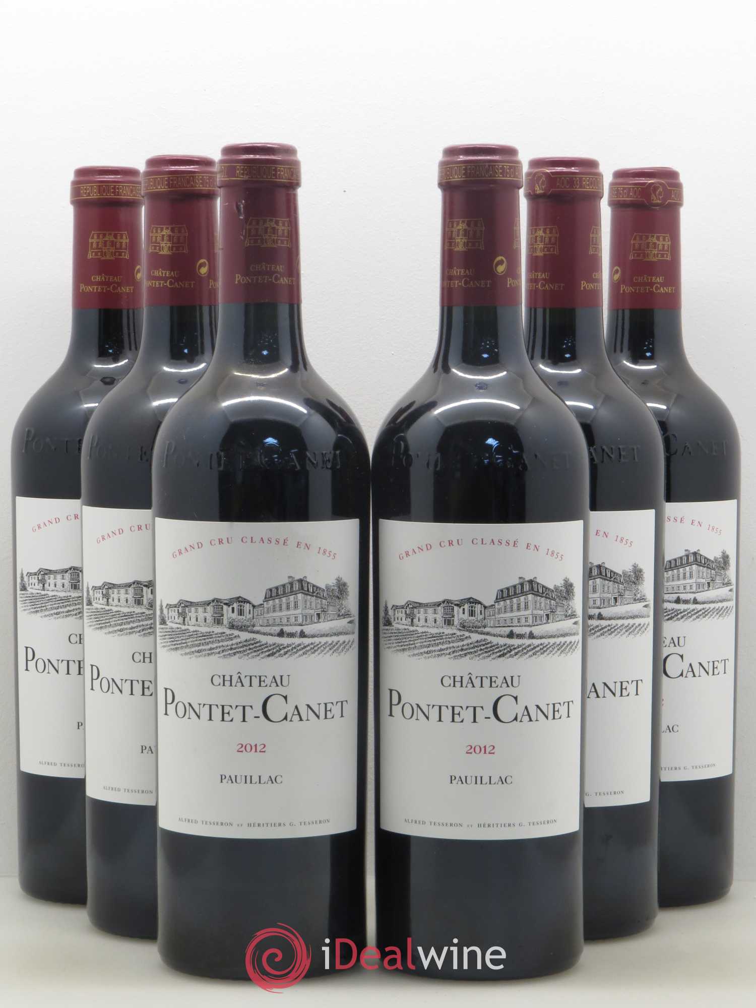 Château Pontet Canet 5ème Grand Cru Classé 2012 - Lot de 6 bouteilles - 0