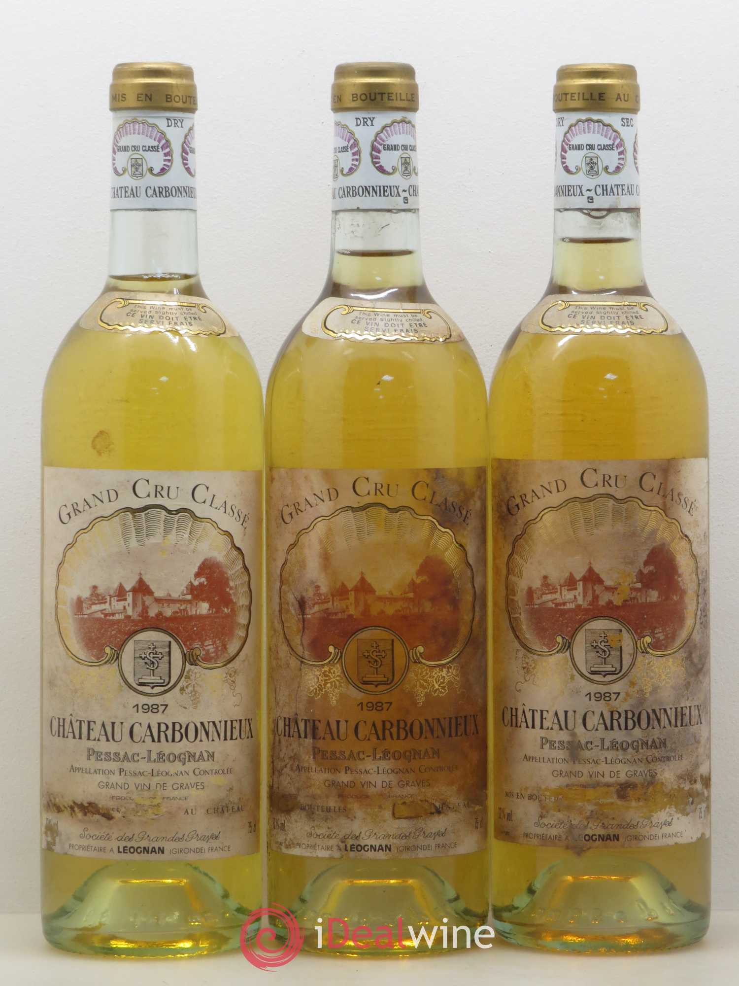 Château Carbonnieux Cru Classé de Graves 1987 - Lot de 12 bouteilles - 2