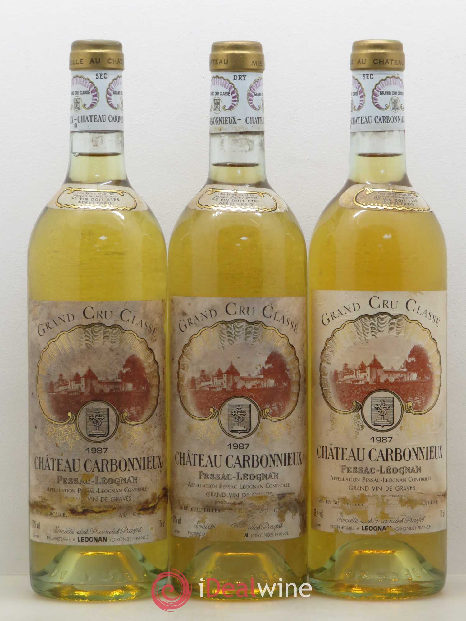 Château Carbonnieux Cru Classé de Graves 1987 - Lot de 12 bouteilles - 3