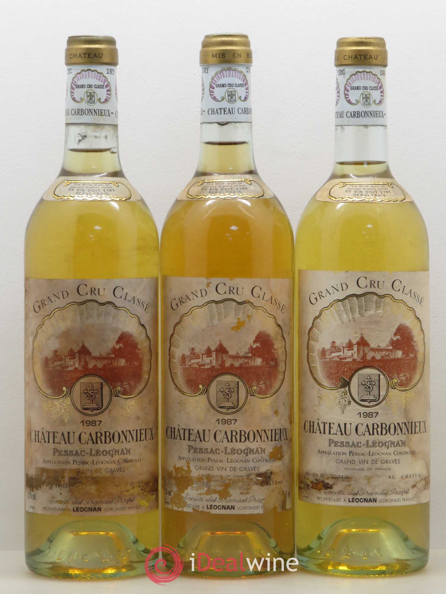Château Carbonnieux Cru Classé de Graves 1987 - Lot de 12 bouteilles - 4