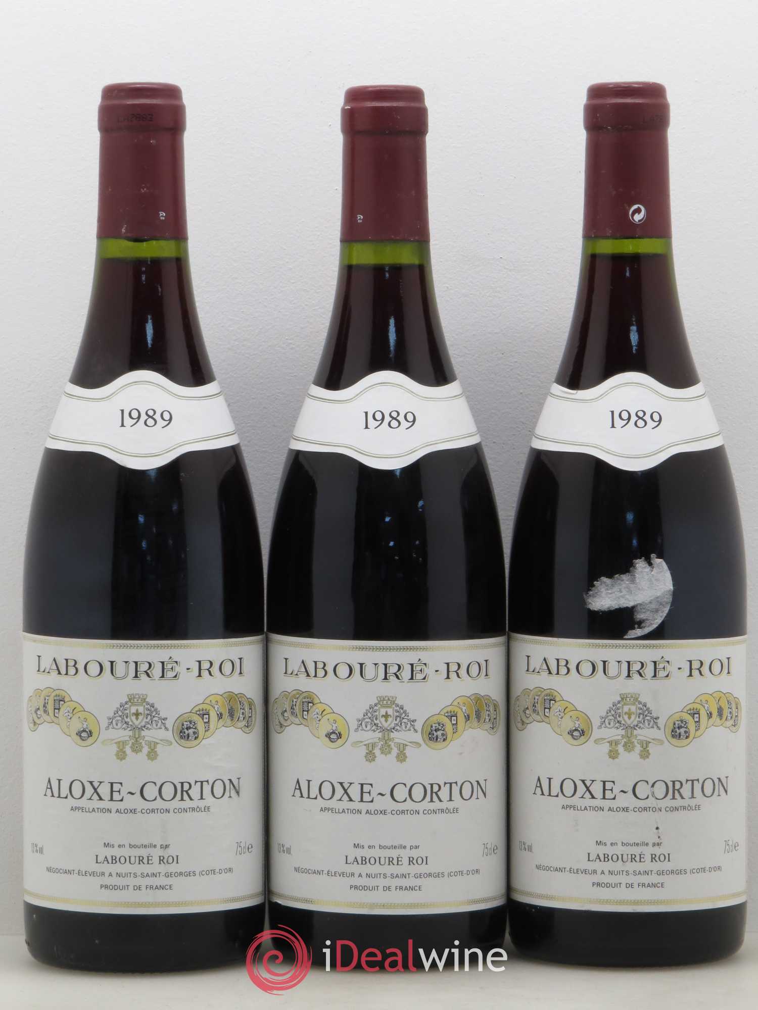 Aloxe-Corton Labouré Roi 1989 - Lot de 3 bouteilles - 0