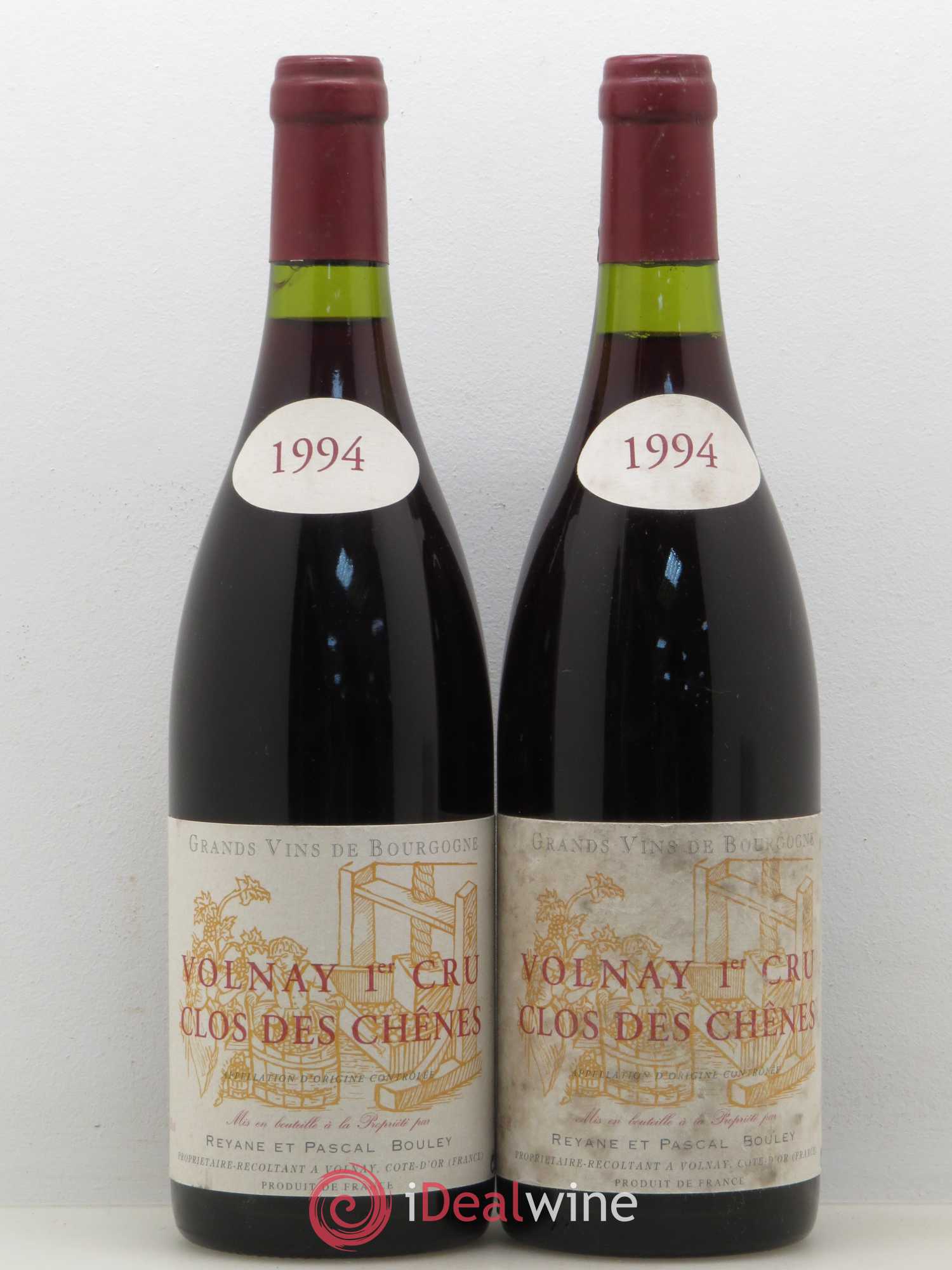 Volnay 1er Cru Clos des Chenes Bouley (sans prix de réserve) 1994 - Posten von 2 Flaschen - 0