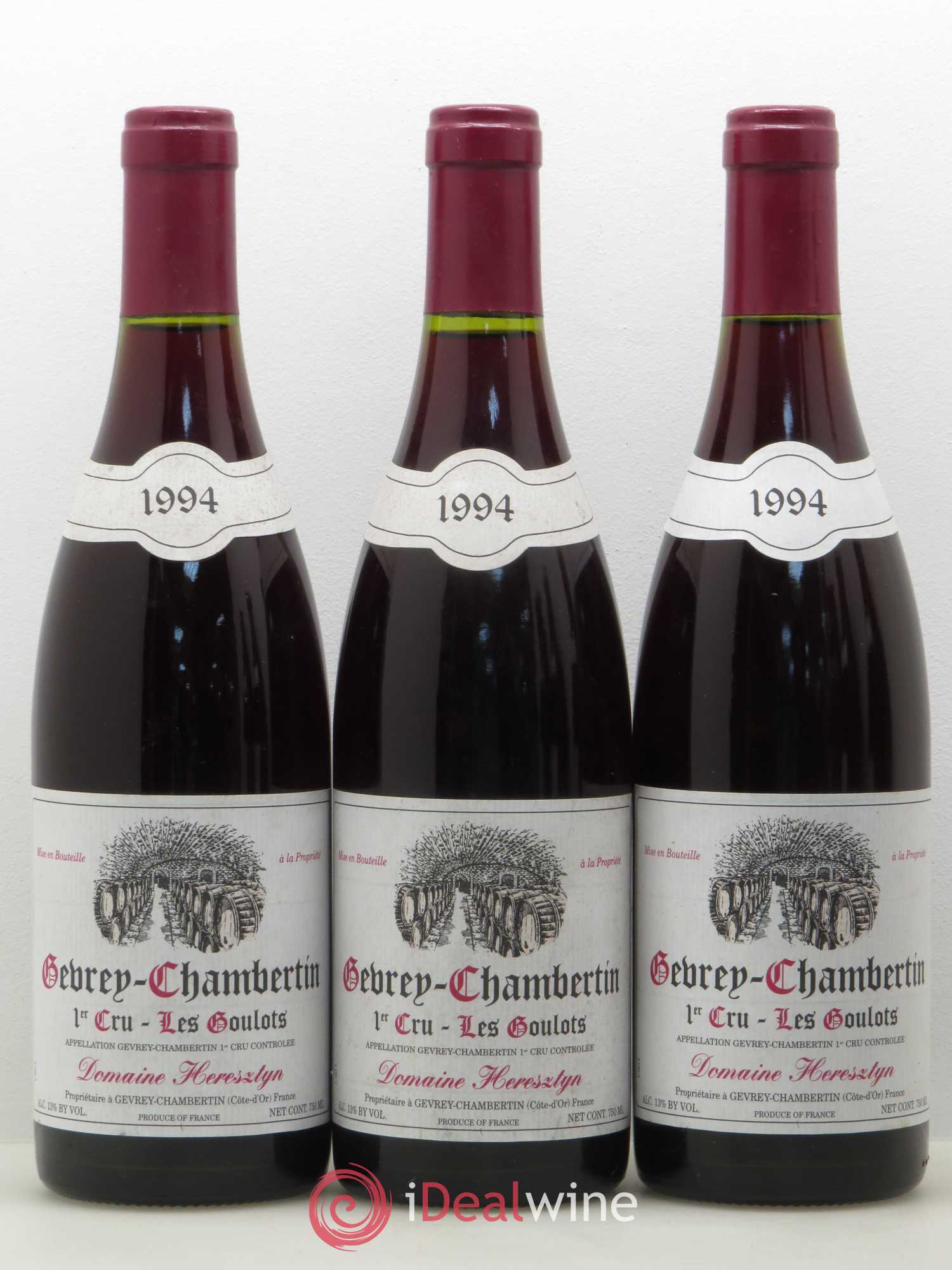 Gevrey-Chambertin 1er Cru Les Goulots Herestyn 1994 - Posten von 6 Flaschen - 1