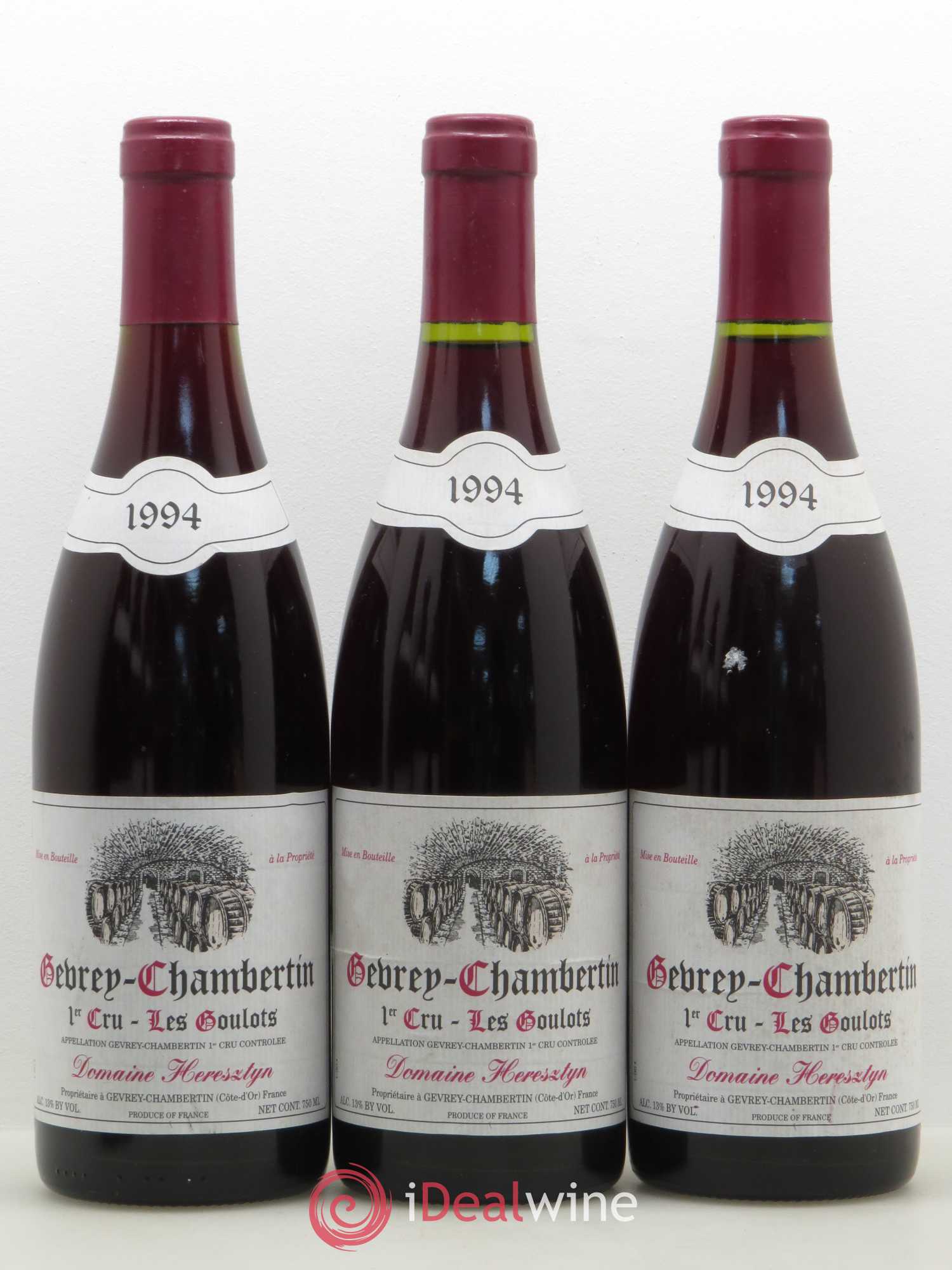 Gevrey-Chambertin 1er Cru Les Goulots Herestyn 1994 - Posten von 6 Flaschen - 2