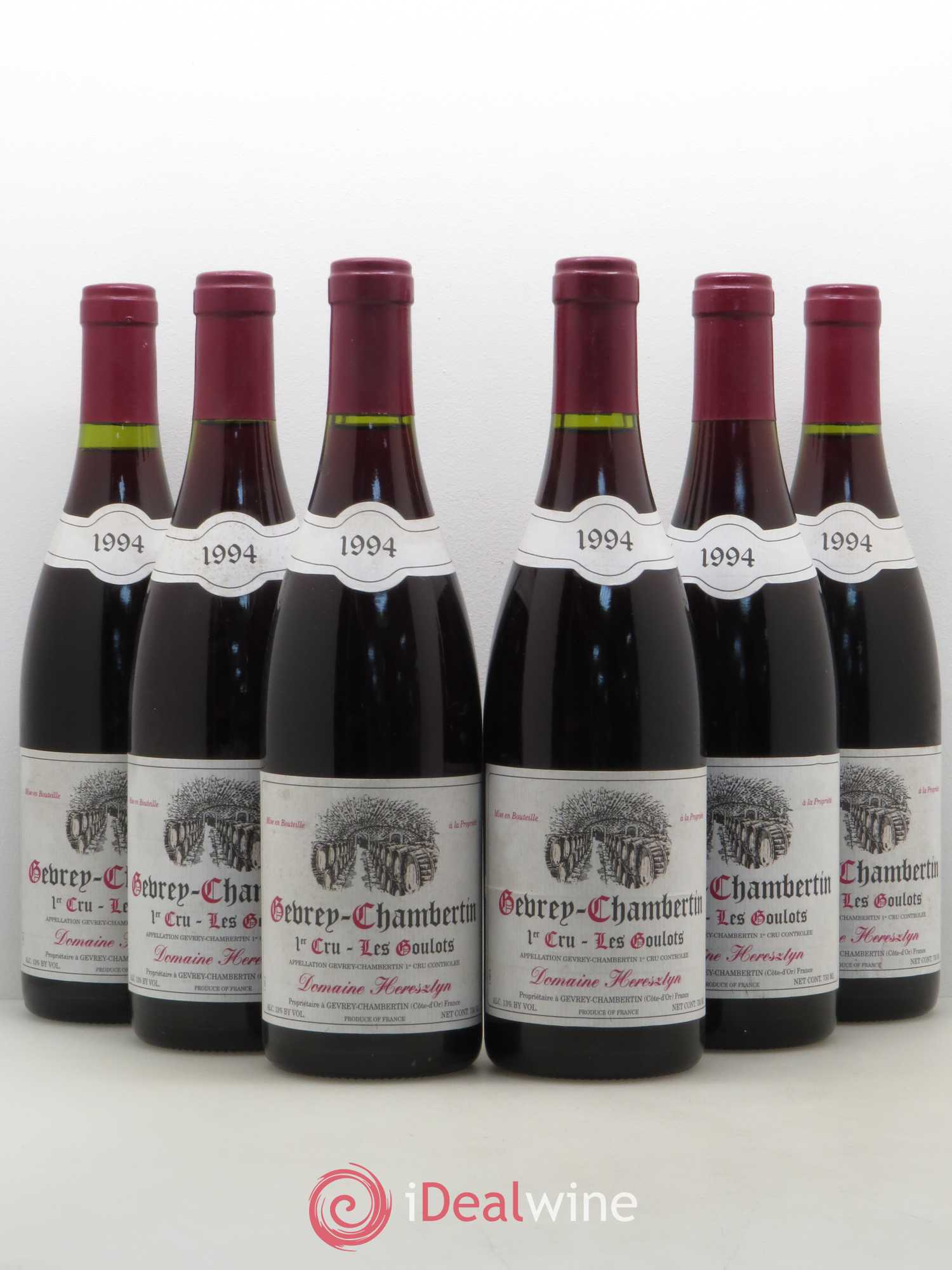 Gevrey-Chambertin 1er Cru Les Goulots Herestyn 1994 - Posten von 6 Flaschen - 0