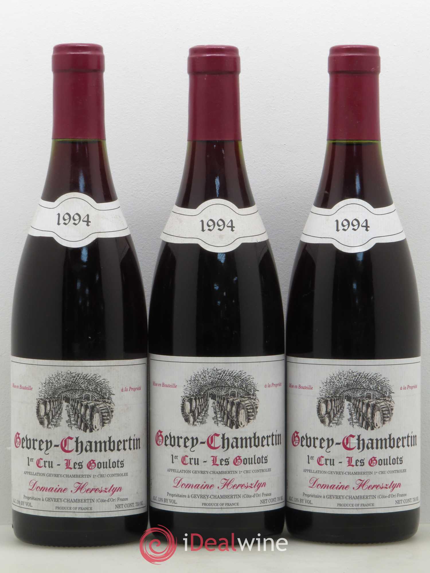 Gevrey-Chambertin 1er Cru Les Goulots Herestyn 1994 - Posten von 3 Flaschen - 0