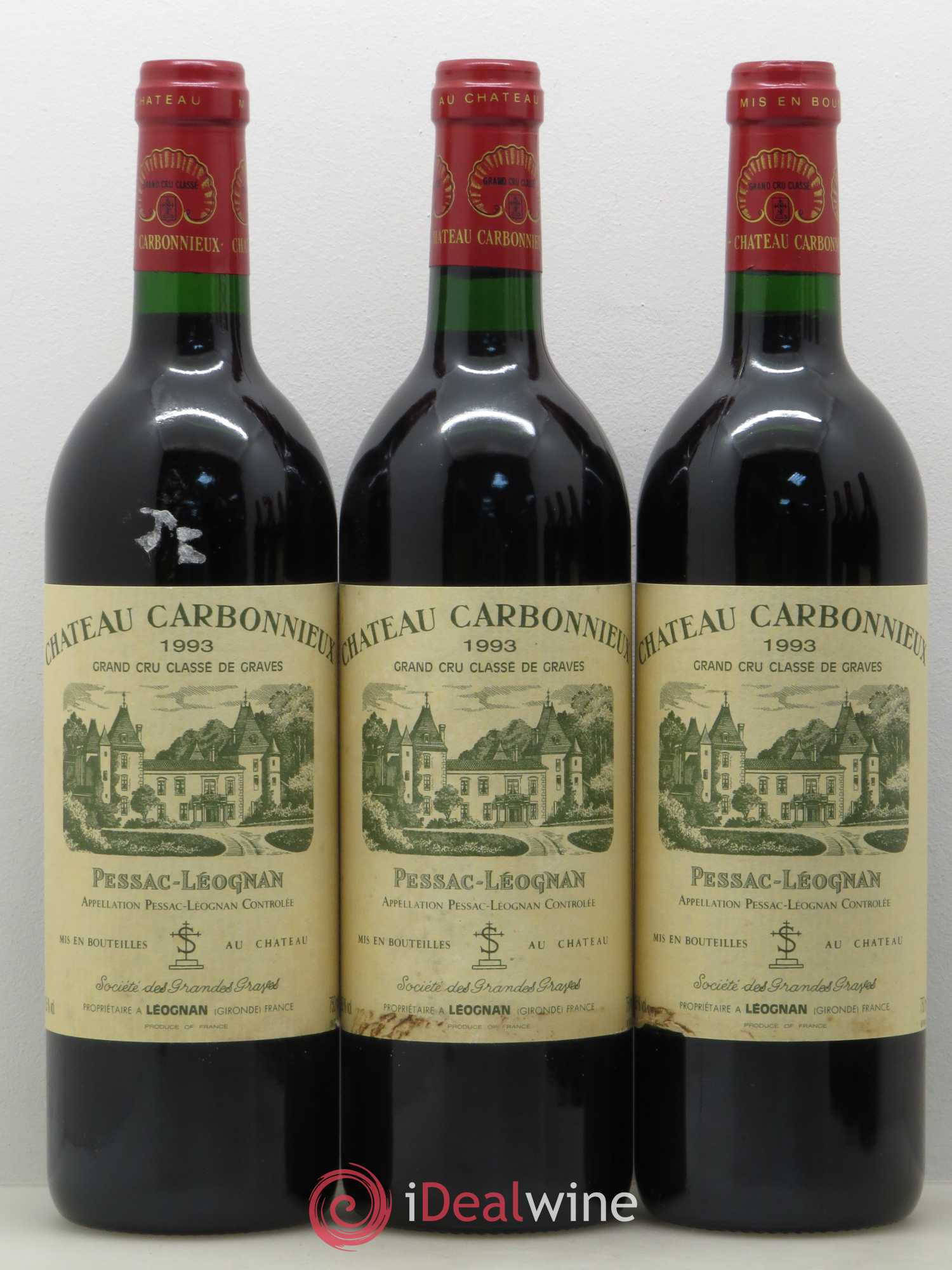 Château Carbonnieux Cru Classé de Graves 1993 - Lot de 6 bouteilles - 1
