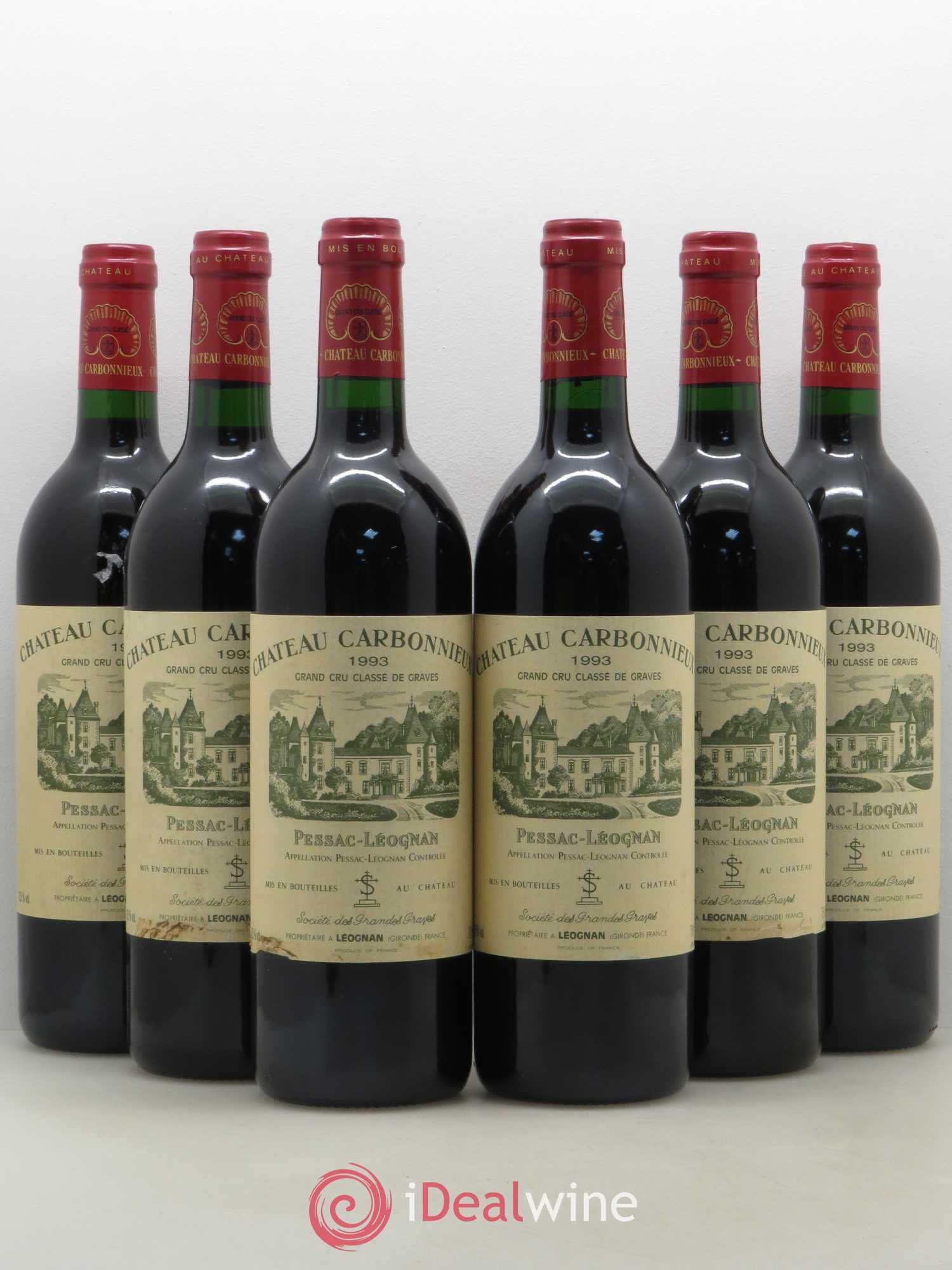 Château Carbonnieux Cru Classé de Graves 1993 - Lot de 6 bouteilles - 0