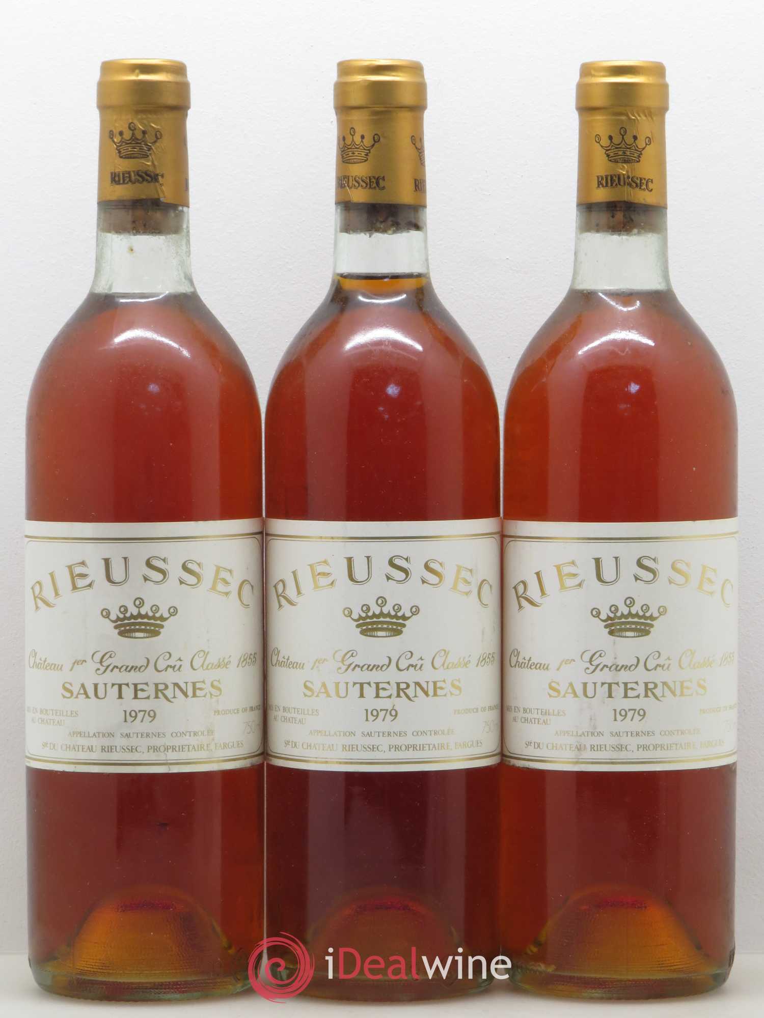 Château Rieussec 1er Grand Cru Classé 1979 - Lot de 3 bouteilles - 0
