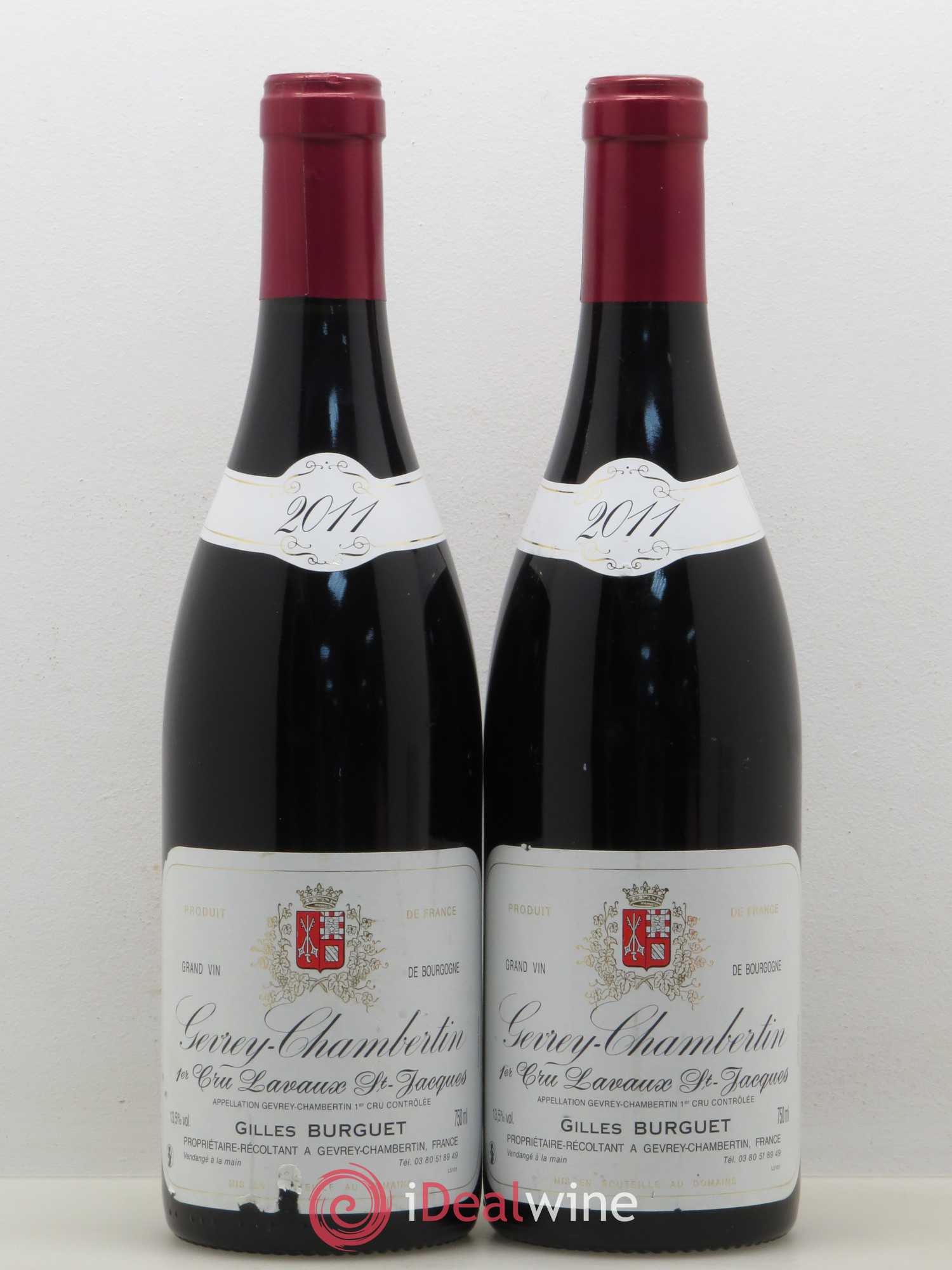 Gevrey-Chambertin 1er Cru Lavaux Saint Jacques Domaine Burguet 2011 - Posten von 2 Flaschen - 0