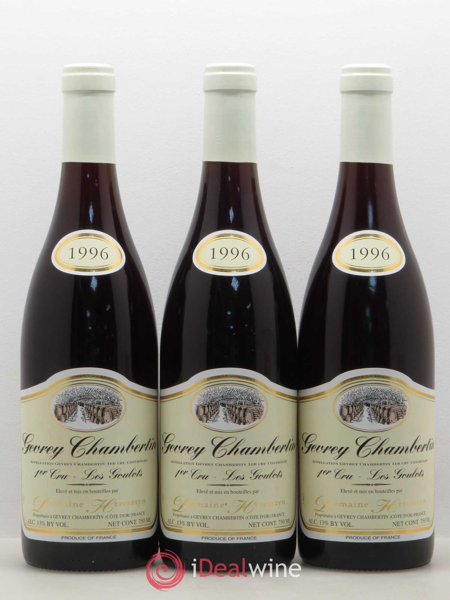 Gevrey-Chambertin 1er Cru Les Goulots Herestyn 1996 - Posten von 3 Flaschen - 0