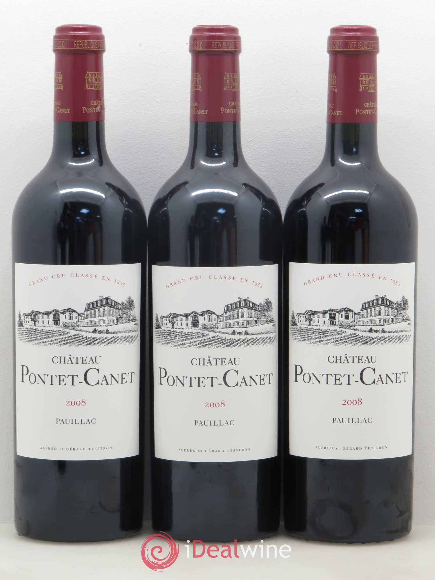Château Pontet Canet 5ème Grand Cru Classé 2008 - Lot de 6 bouteilles - 1