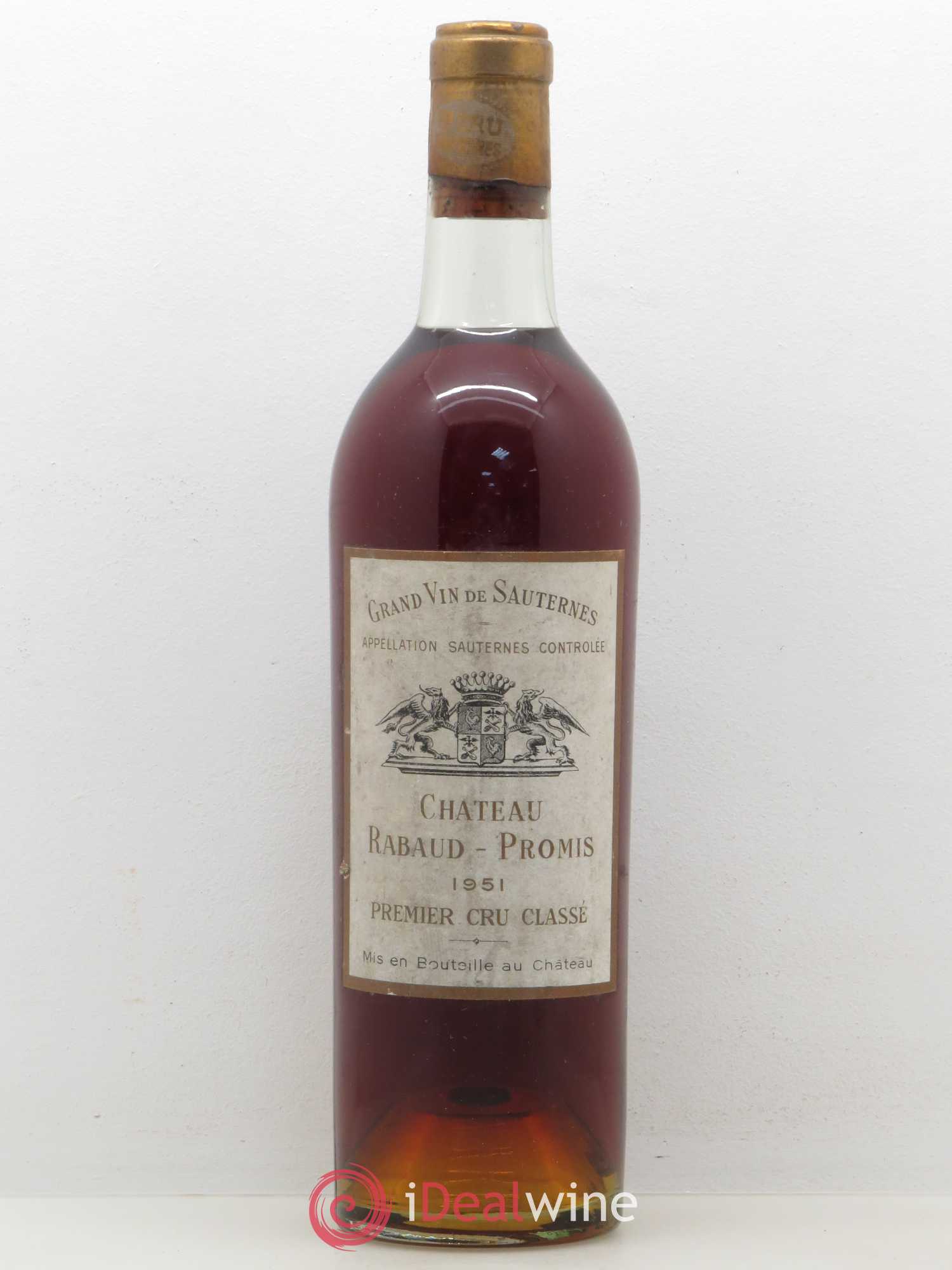 Château Rabaud Promis 1er Grand Cru Classé 1951 - Posten von 1 Flasche - 0