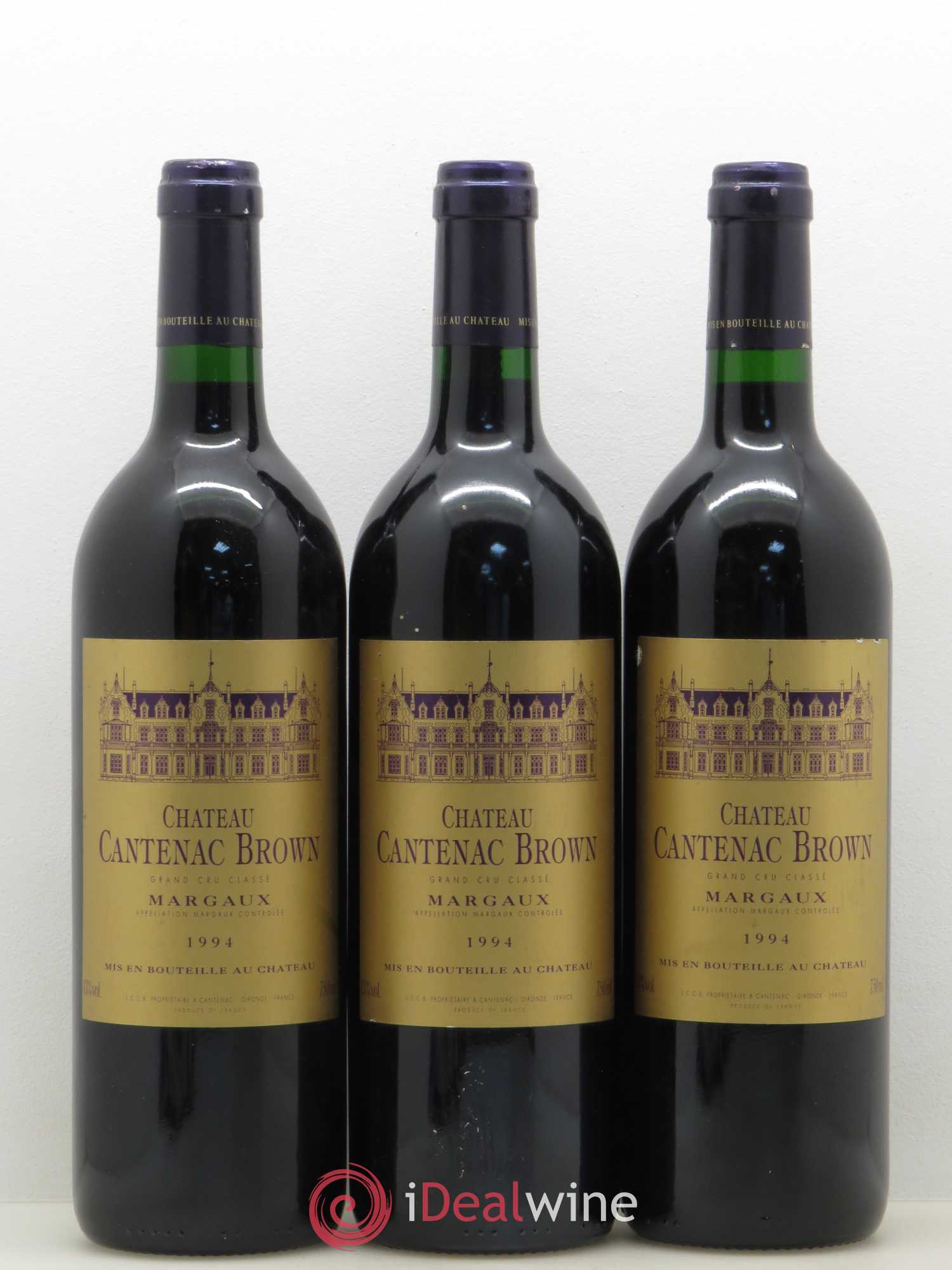 Château Cantenac Brown 3ème Grand Cru Classé 1994 - Lot de 3 bouteilles - 0