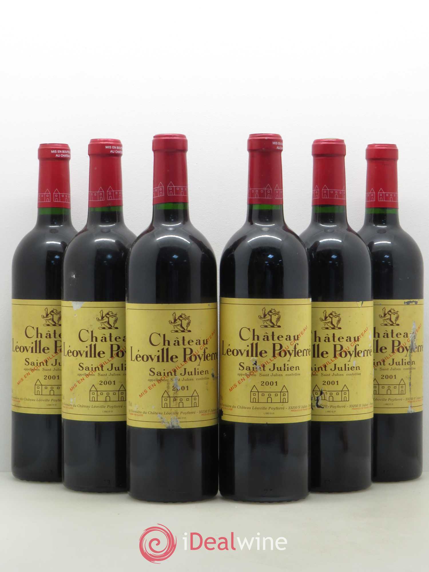 Château Léoville Poyferré 2ème Grand Cru Classé 2001 - Lot de 6 bouteilles - 0