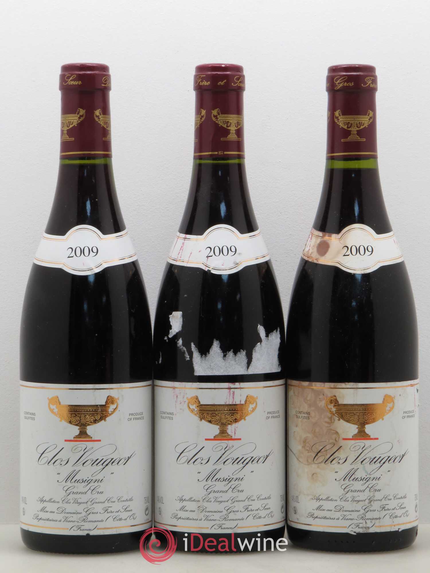 Clos de Vougeot Grand Cru Musigni Gros Frère & Soeur 2009 - Lotto di 3 bottiglie - 0